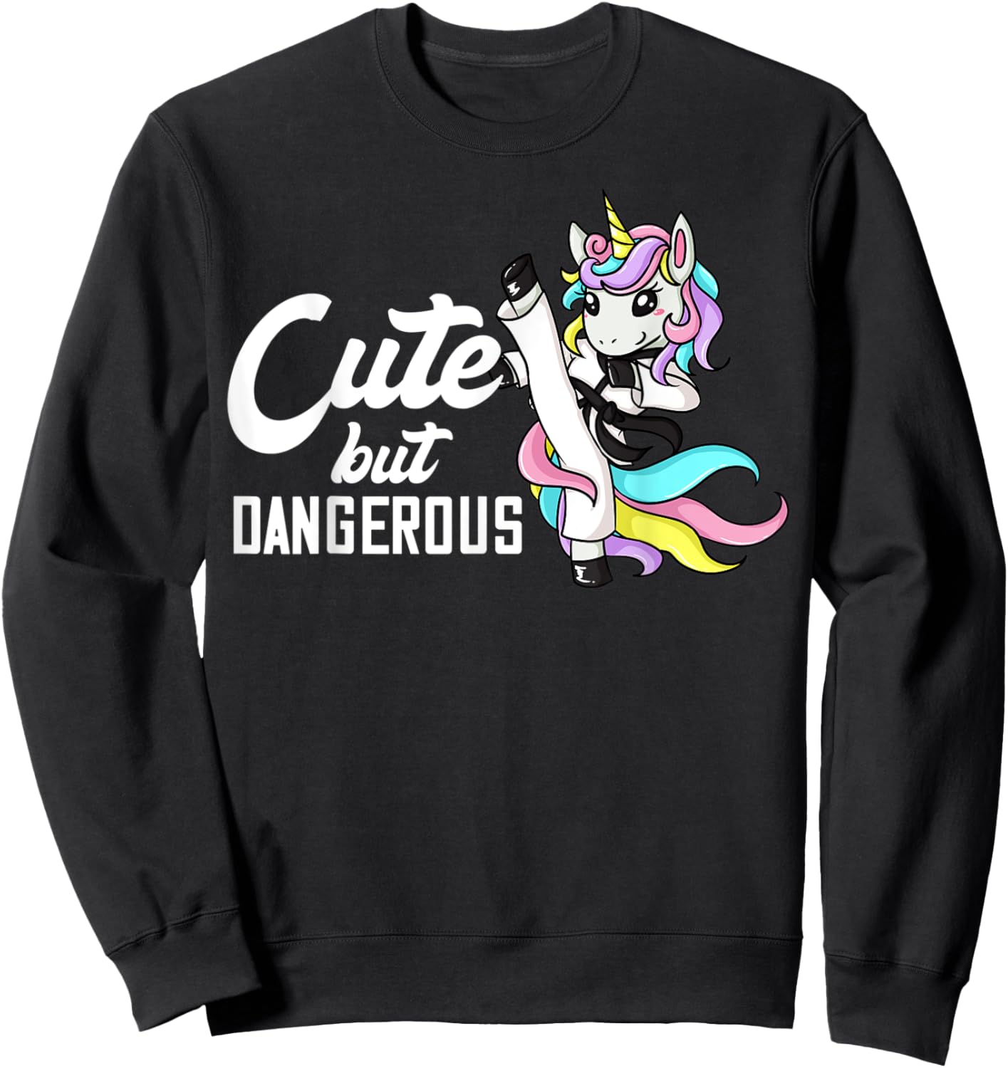 Cute But Dangerous Gift BJJ MMA Boxing Sweatshirt - Sweatshirt | Black