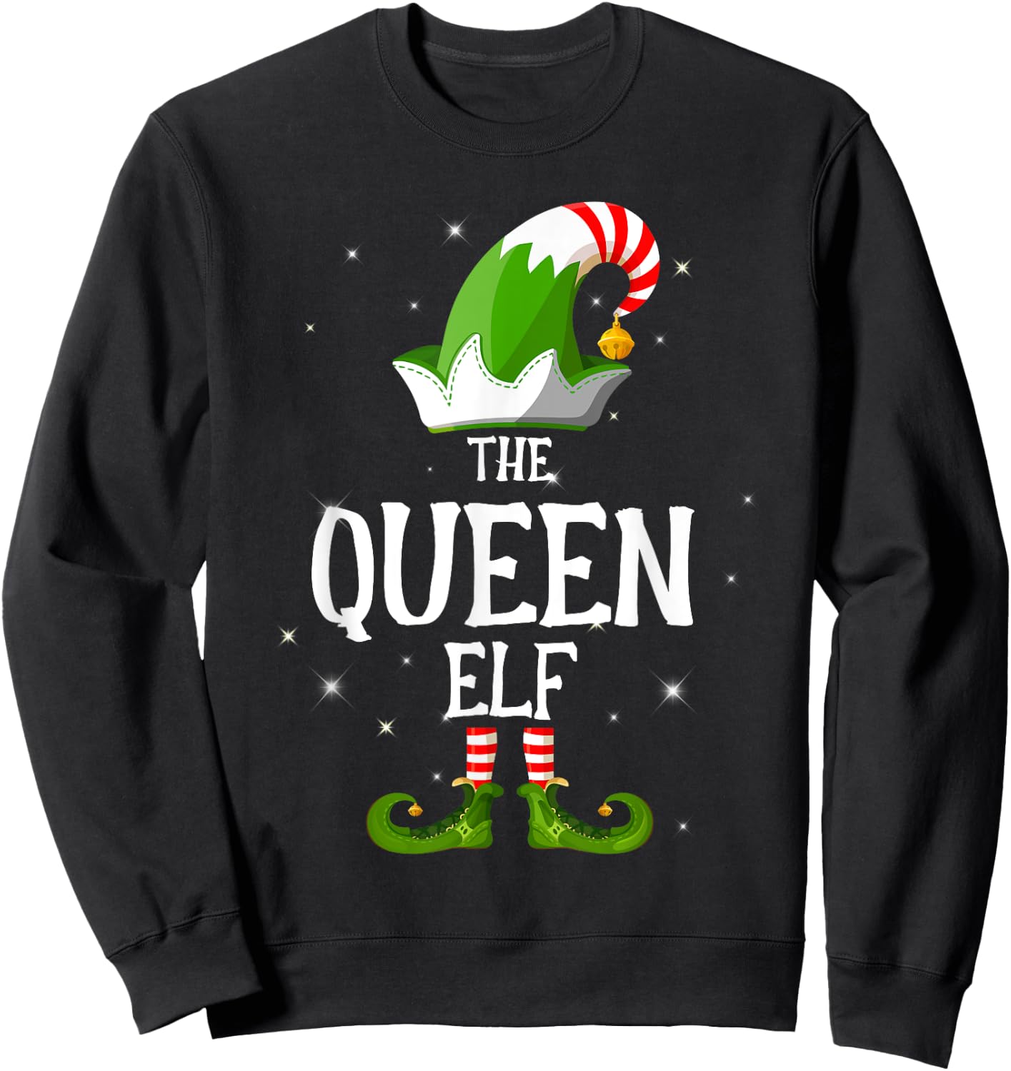 The Queen Elf Family Matching Group Christmas Sweatshirt - Sweatshirt | Black