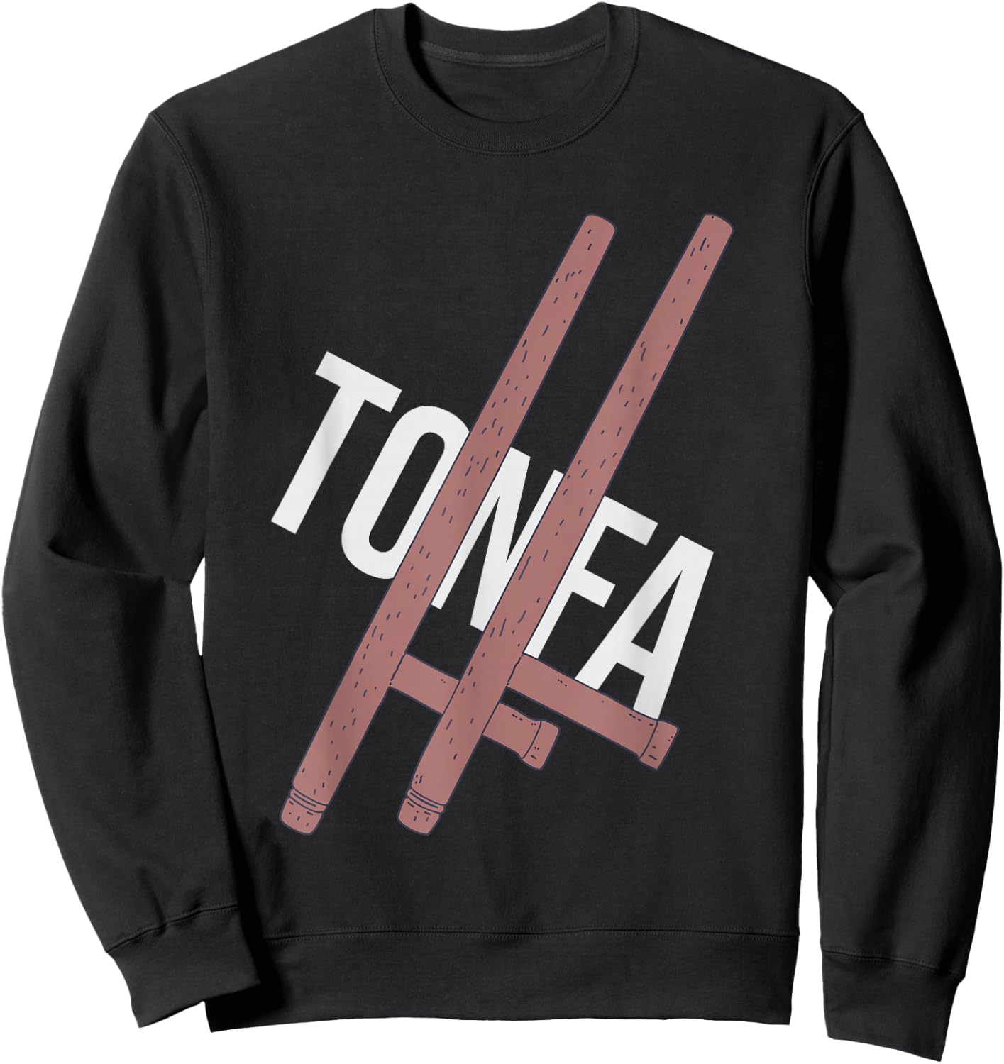 Tonfa - Tong Fa Pair - Okinawan Fighting Sweatshirt - Sweatshirt | Black