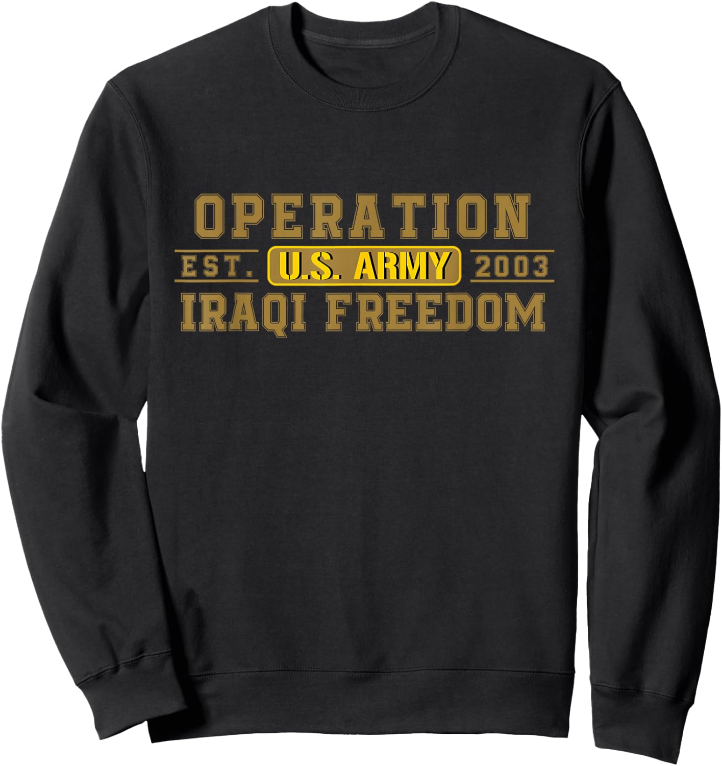 Operation Iraqi Freedom OIF Veteran Combat US Flag Sweatshirt - Sweatshirt | Black