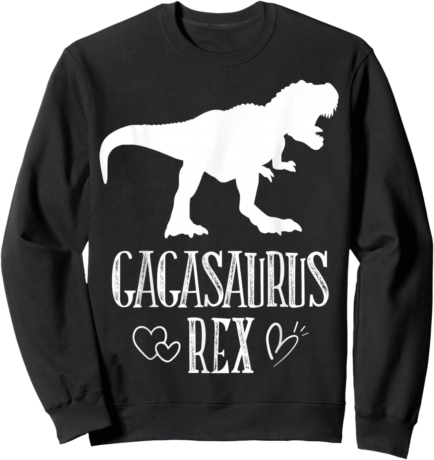Gaga Saurus Dinosaur Mother Grandma Funny Matching Family Sweatshirt - Sweatshirt | Black