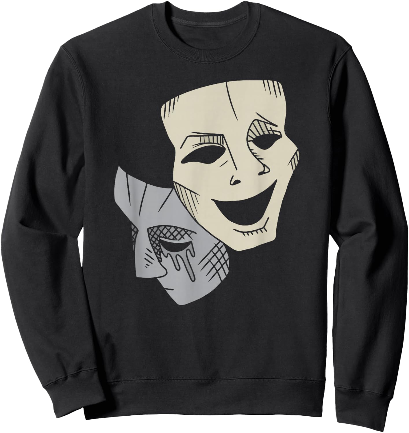Comedy Tragedy Masks Theater Drama Club Matching Gift Coach Sweatshirt - Sweatshirt | Black