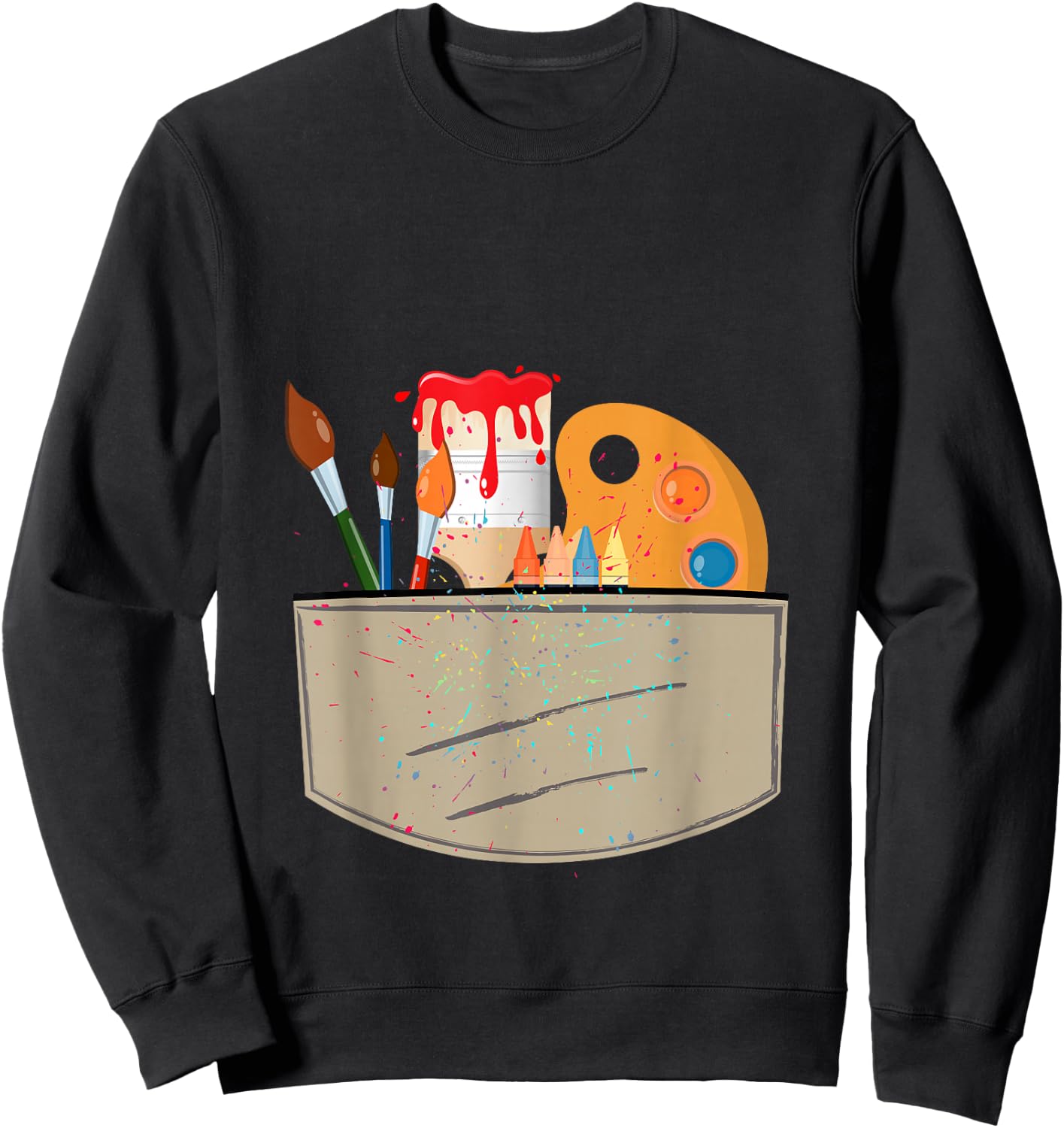 Artist Costume Shirt Painter Shirt Halloween Costume Sweatshirt - Sweatshirt | Black