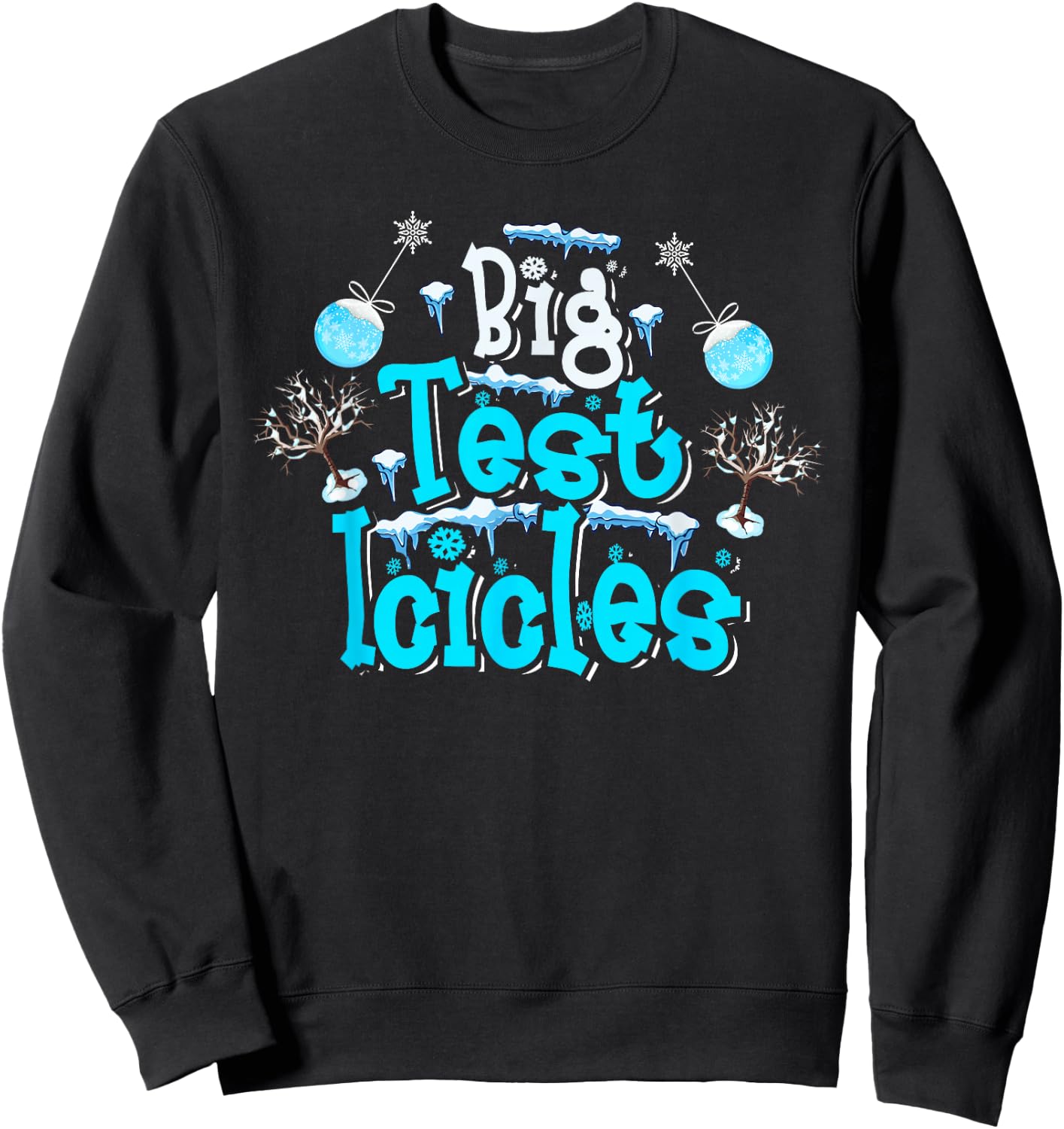 Polar Bear Plunge 2022 Costume Ice Swimming Big Test Icicles Sweatshirt - Sweatshirt | Black