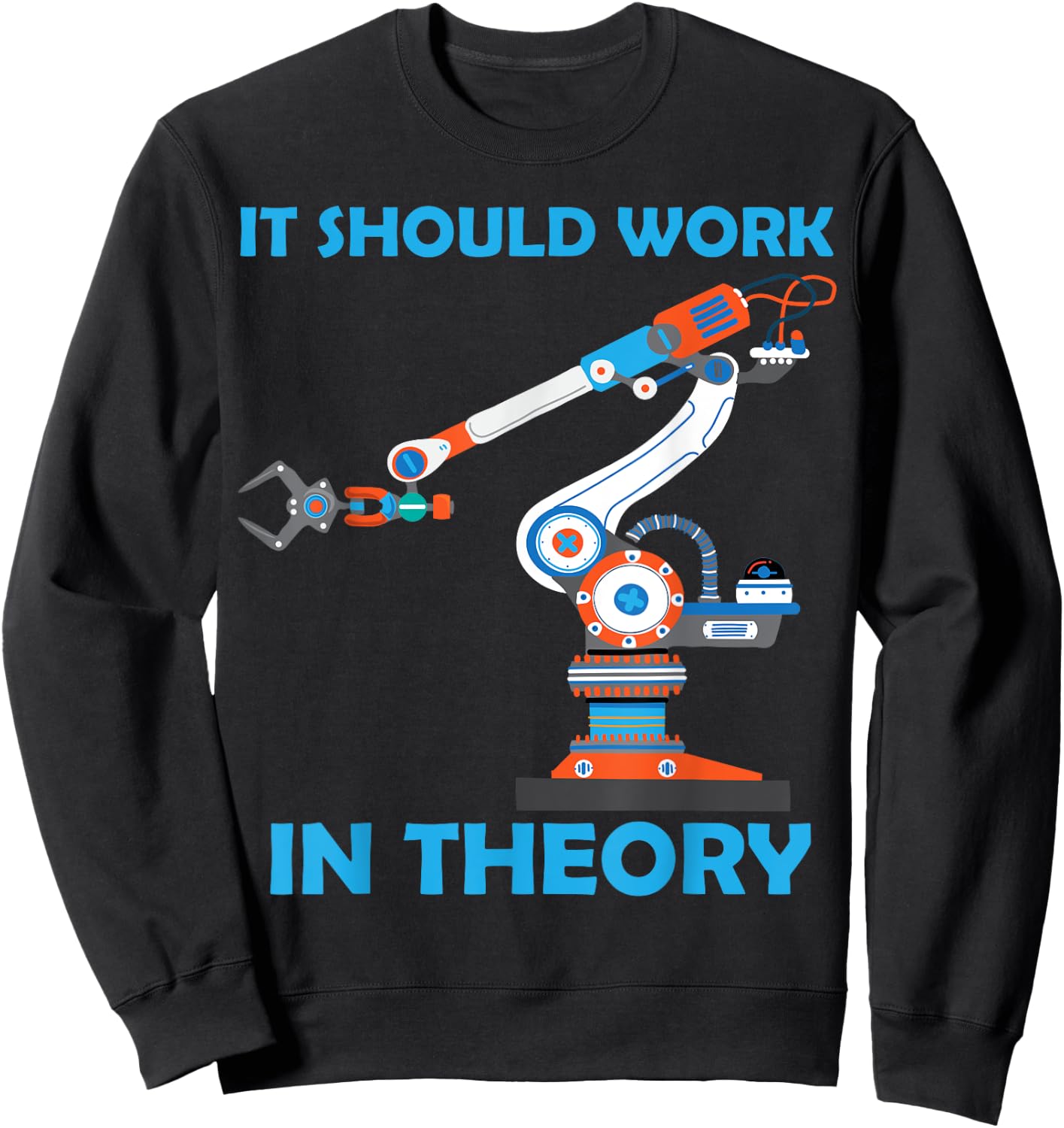Cool Robotics Art Men Women Robotics Engineer Robot Lovers Small Sweatshirt - Sweatshirt | Black