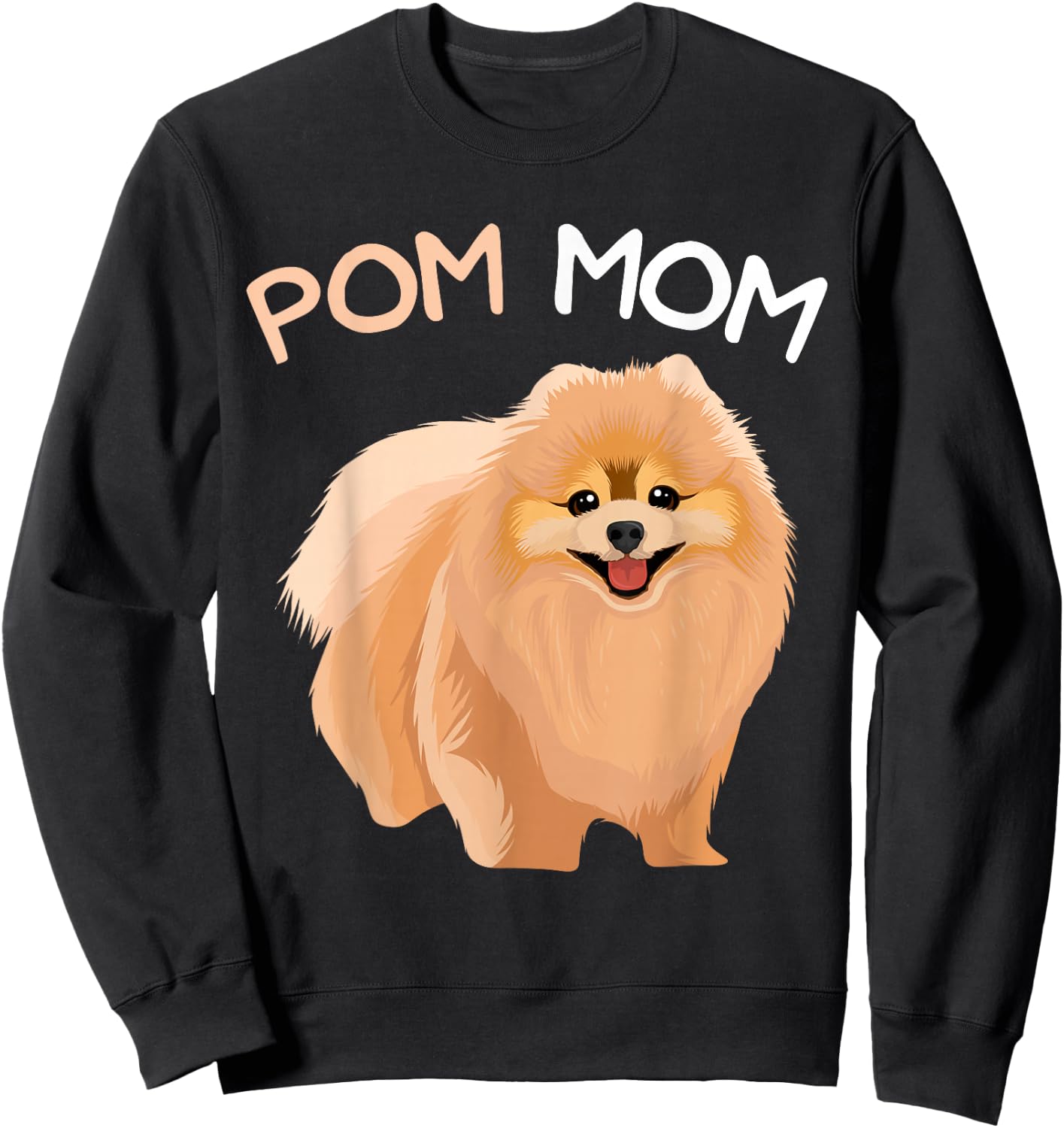 Pomeranian Pom Mom Pomeranian Mama Woman Sweatshirt - Sweatshirt | Black