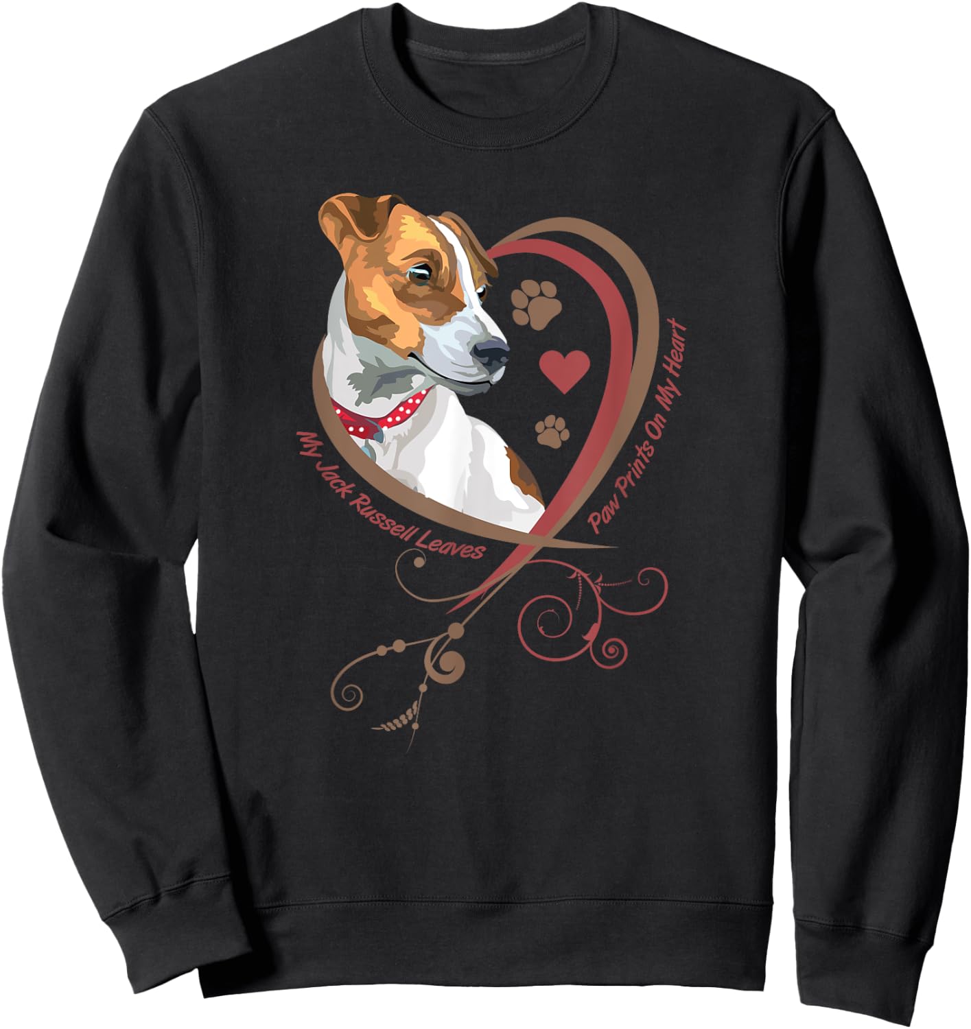 Womans Jack Russell Terrier Shirt Parson Russell Terrier Dog Sweatshirt - Sweatshirt | Black