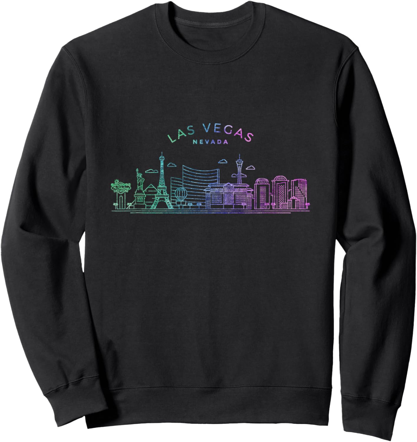 Las Vegas Skyline Cityscape City Metropole Sweatshirt - Sweatshirt | Black