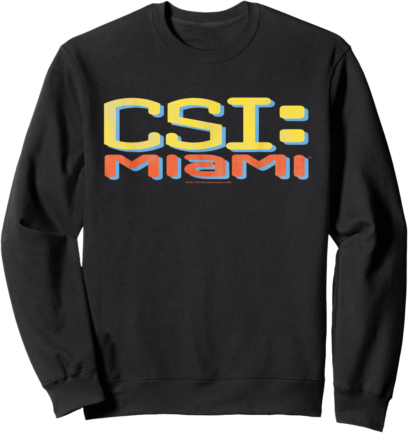 CSI: Miami Logo Distressed Sweatshirt - Sweatshirt | Black