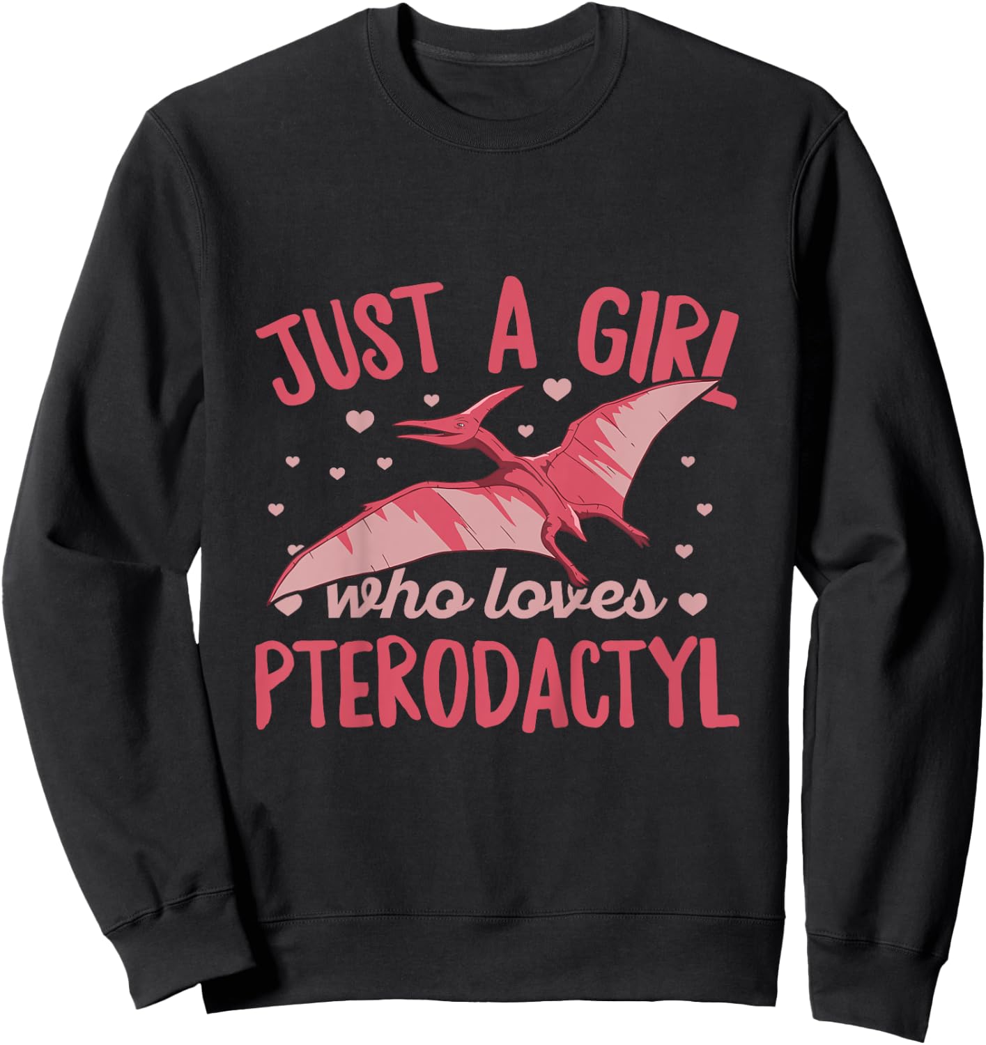 Bird Dinosaur Pterodactyl Design for a Pterodactyl Girl Sweatshirt - Sweatshirt | Black