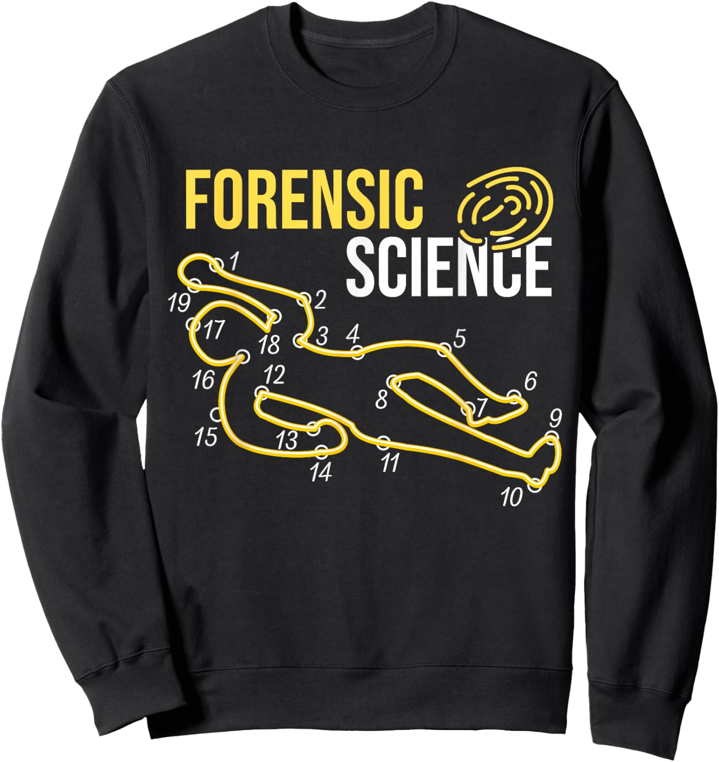 Connect Numbers, Crime Scene Forensic Science Sweatshirt - Sweatshirt | Black