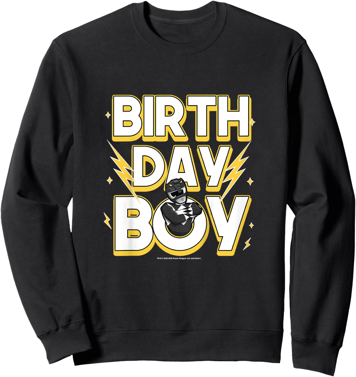 Kids Power Rangers Birthday Boy Black Ranger Logo Youth Sweatshirt - Sweatshirt | Black