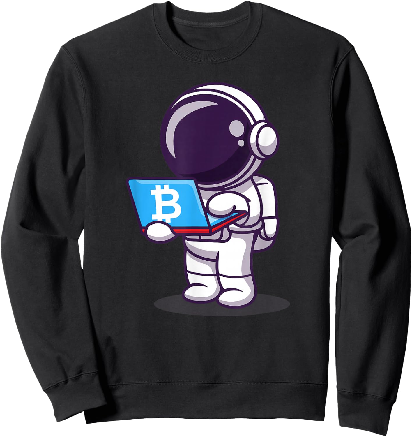 Astronaut buying ticket to the moon with BTC Bitcoin Sweatshirt - Sweatshirt | Black