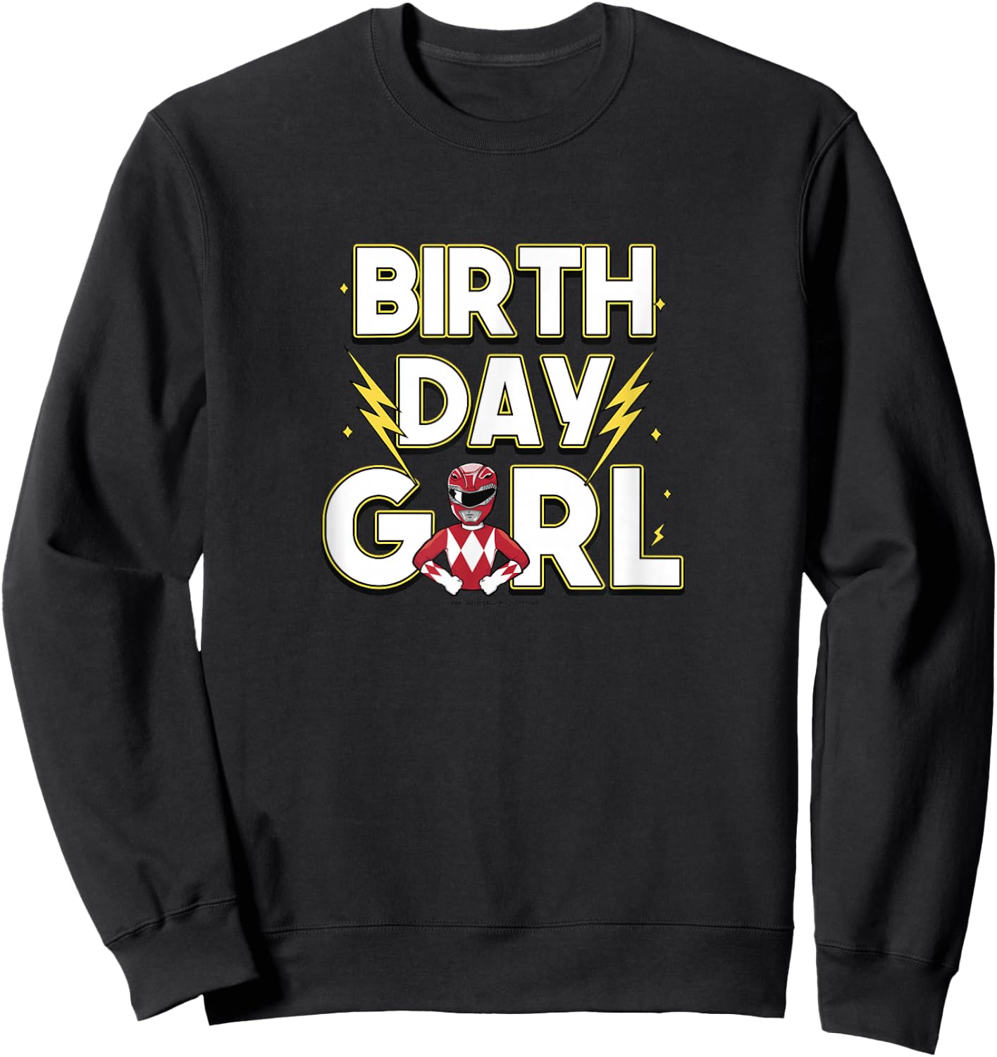 Power Rangers Birthday Girl Electrifying Red Ranger Sweatshirt - Sweatshirt | Black
