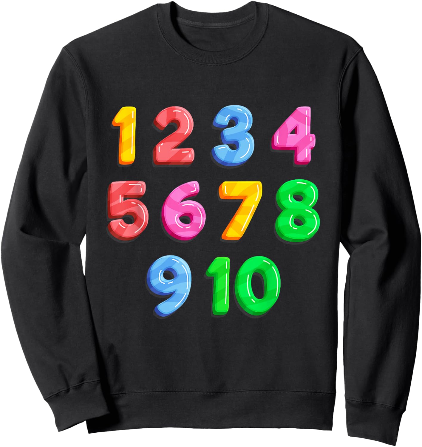 Math Numbers Learning | Best Preschool Education Gift Sweatshirt - Sweatshirt | Black
