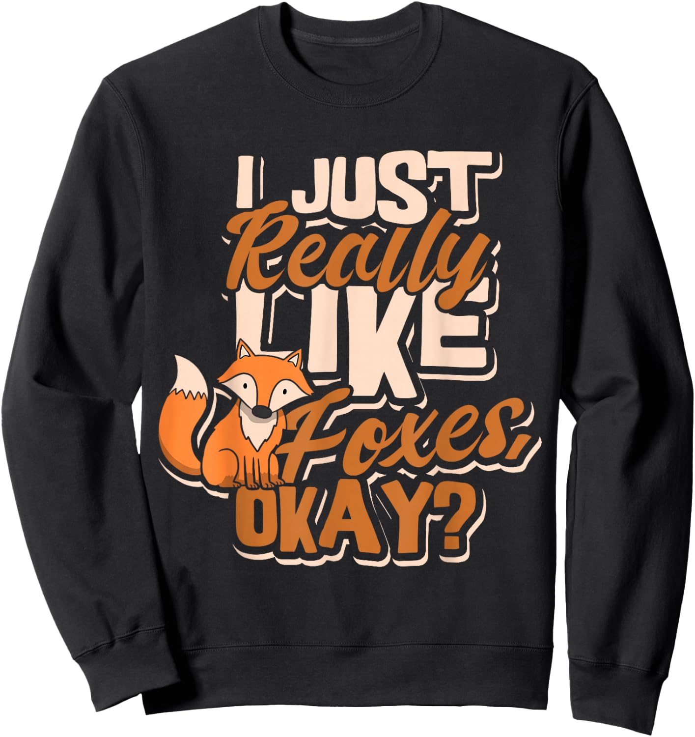 Fox Gifts for Fox Lovers Women Vintage Red Foxes Smart Kids Sweatshirt - Sweatshirt | Black