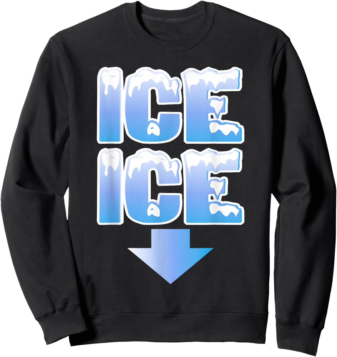 Ice Ice Arrow Pregnancy and Baby Announcement Winter Shirt Sweatshirt - Sweatshirt | Black