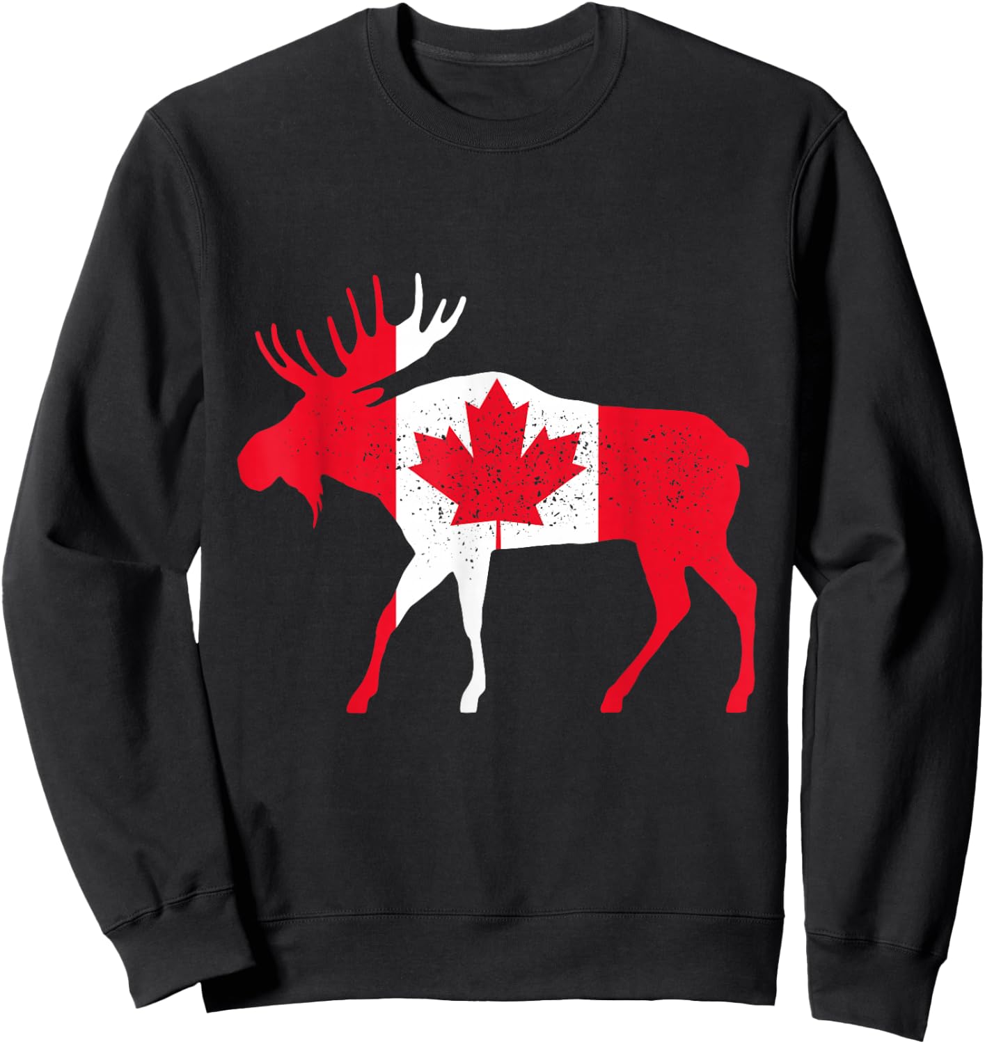 Canadian Maple Leaf Canada Flag Eh Funny Moose Gifts 1867 Sweatshirt - Sweatshirt | Black