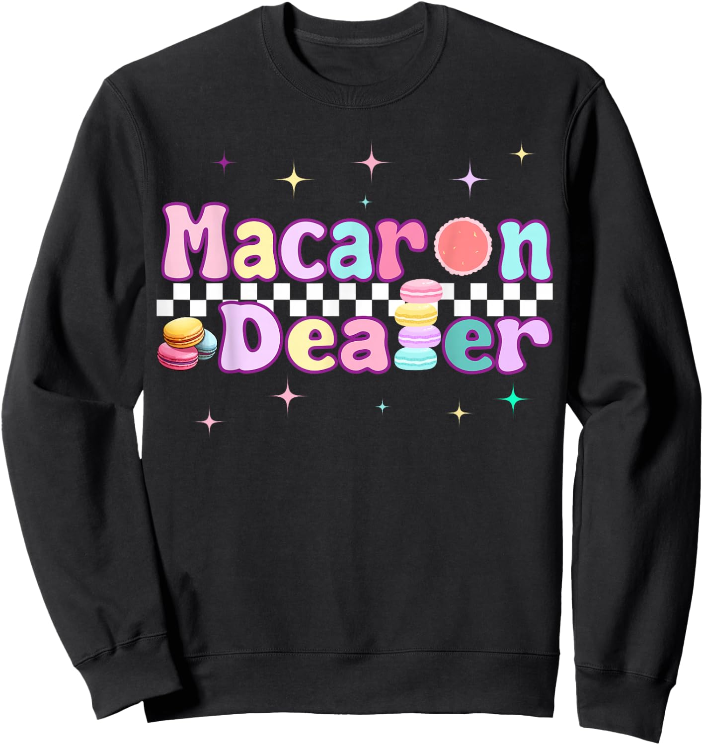 macaron dealer For Macaron Cupcake Candy Sweet Cake Sweatshirt - Sweatshirt | Black