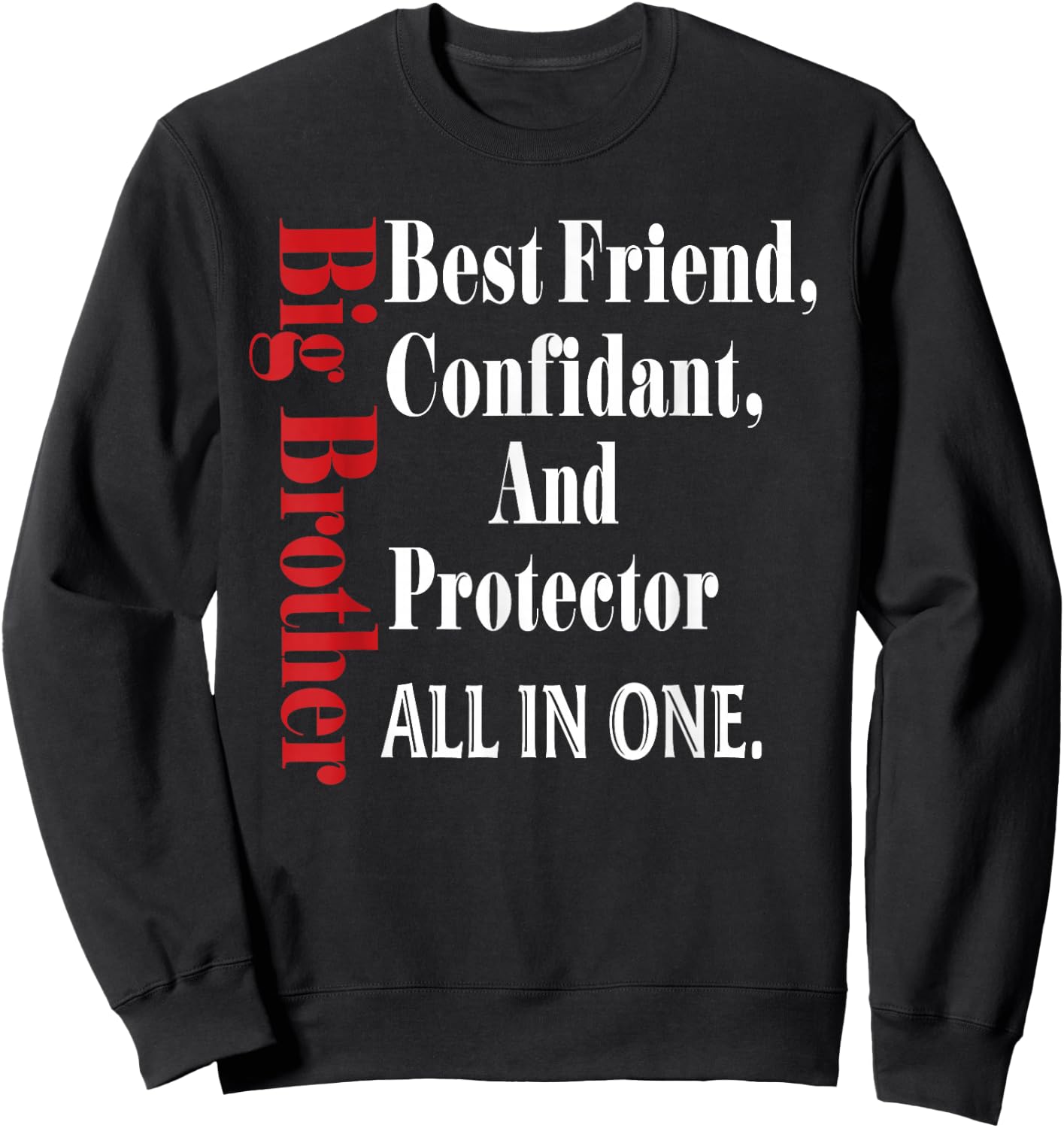 Funny Big Brother Definition Birthday Gifts Men Teens Youth Sweatshirt - Sweatshirt | Black
