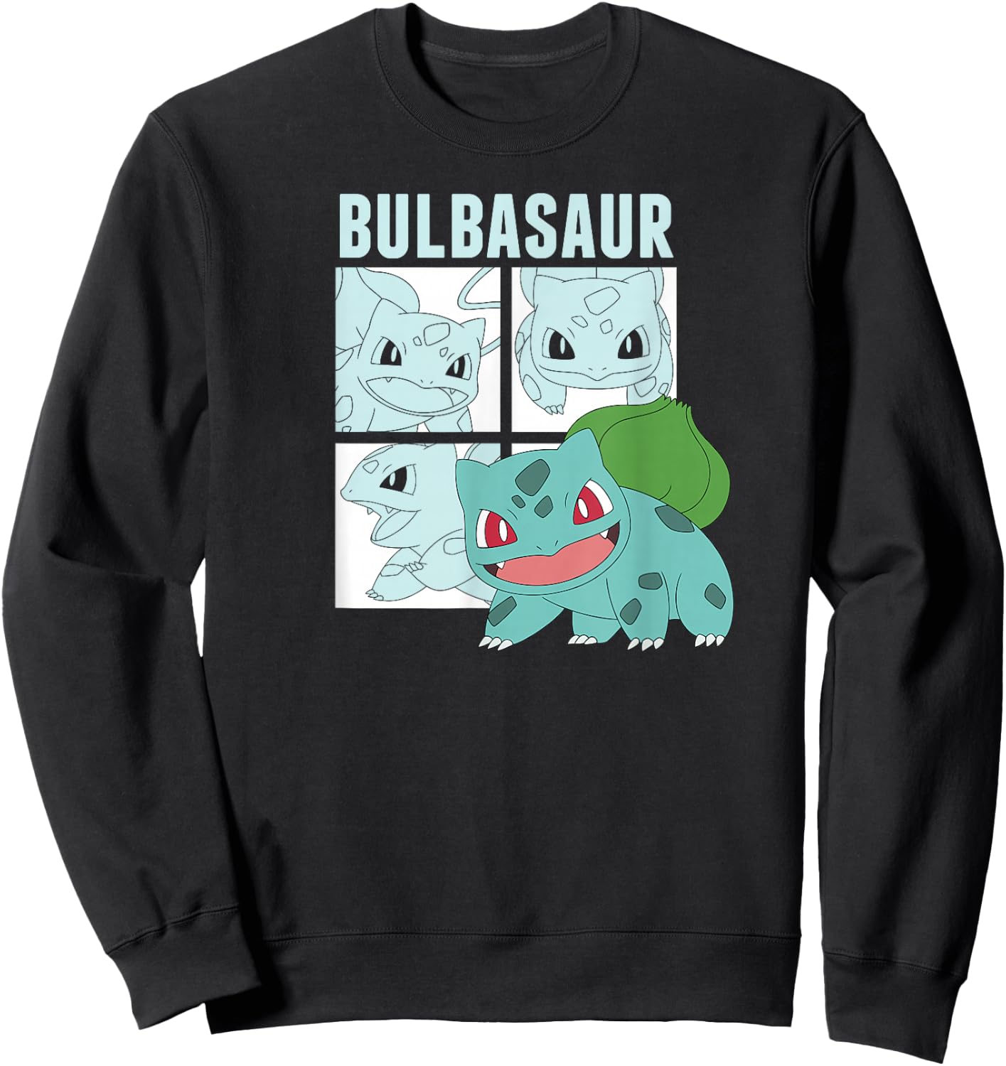 Pokémon - Bulbasaur Squares Sweatshirt - Sweatshirt | Black