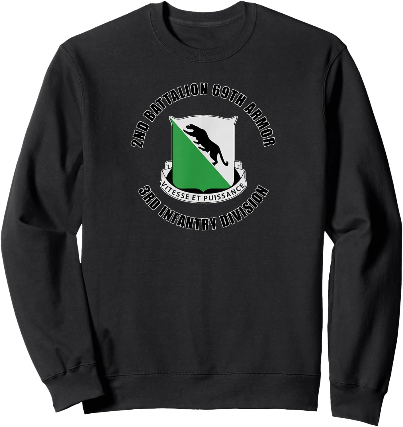 2nd Battalion 69th Armor 3rd Infantry Division Veteran Gift Sweatshirt - Sweatshirt | Black