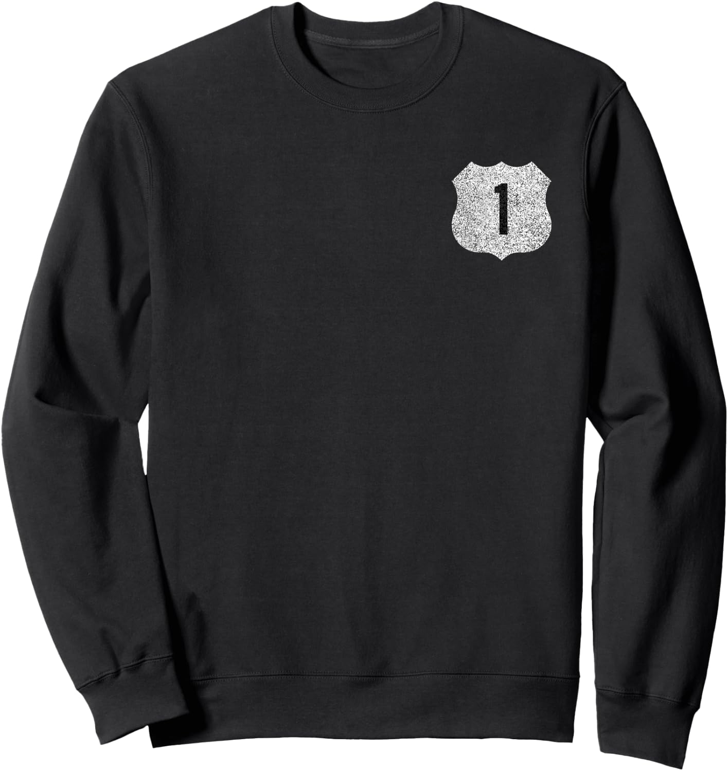 U.s. Highway 1 Us1 Road Sign Route 1 Sweatshirt - Sweatshirt | Black
