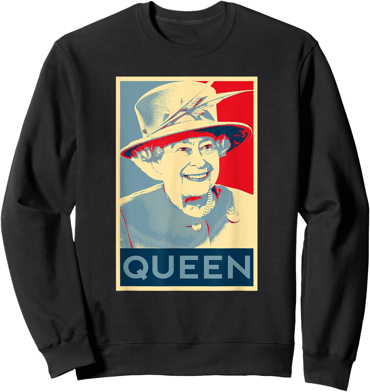 Elizabeth Her Royal Highness Queen of England Sweatshirt - Sweatshirt | Black