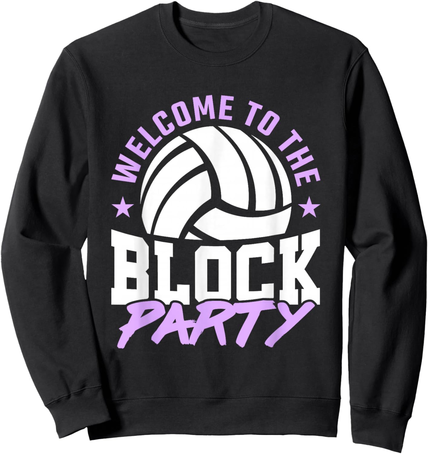 Welcome to the Block Party Cool Volleyball Player Boys Girls Sweatshirt - Sweatshirt | Black