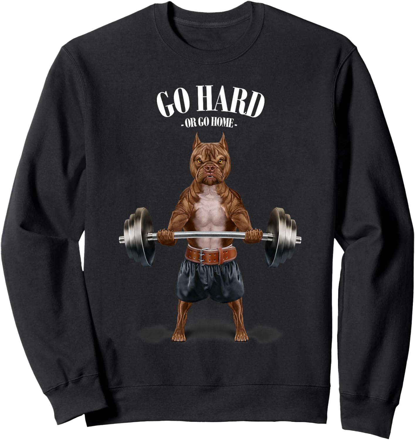 American Bully Dog Muscle Training Weightlifting Fitness Gym Men Women Girls Kids Sweatshirt - Sweatshirt | Black
