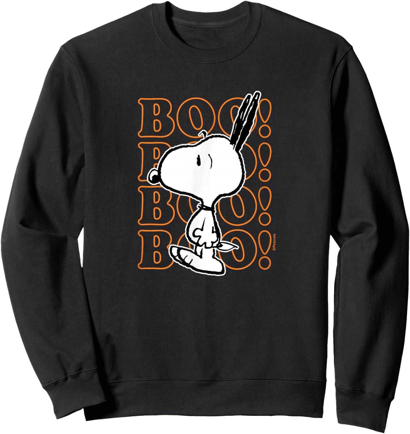 Peanuts - Halloween - Boo Snoopy Scared Sweatshirt - Sweatshirt | Black