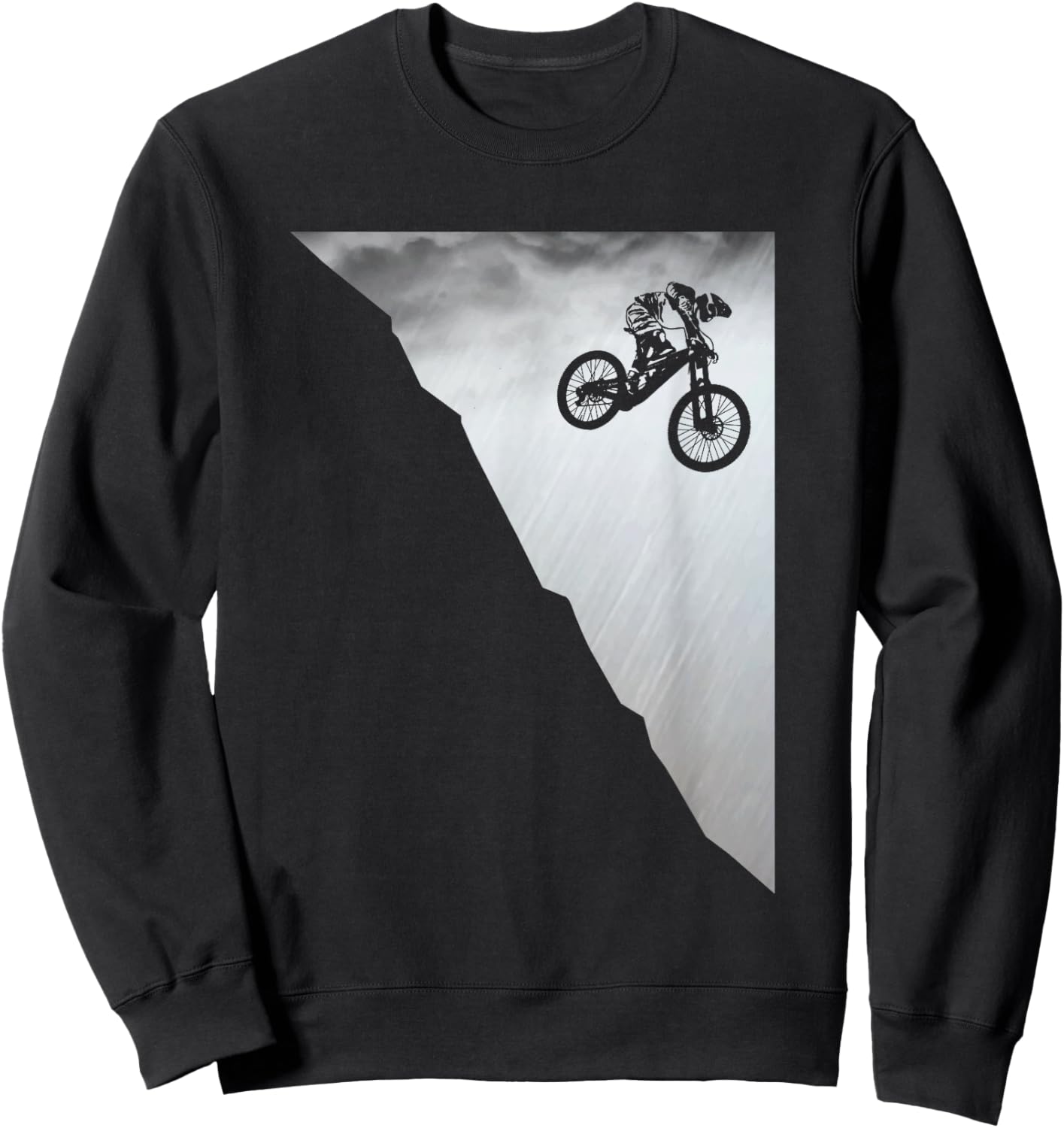 Mountain Bike Downhill Vintage MTB Downhill Bicycle Gift Sweatshirt - Sweatshirt | Black