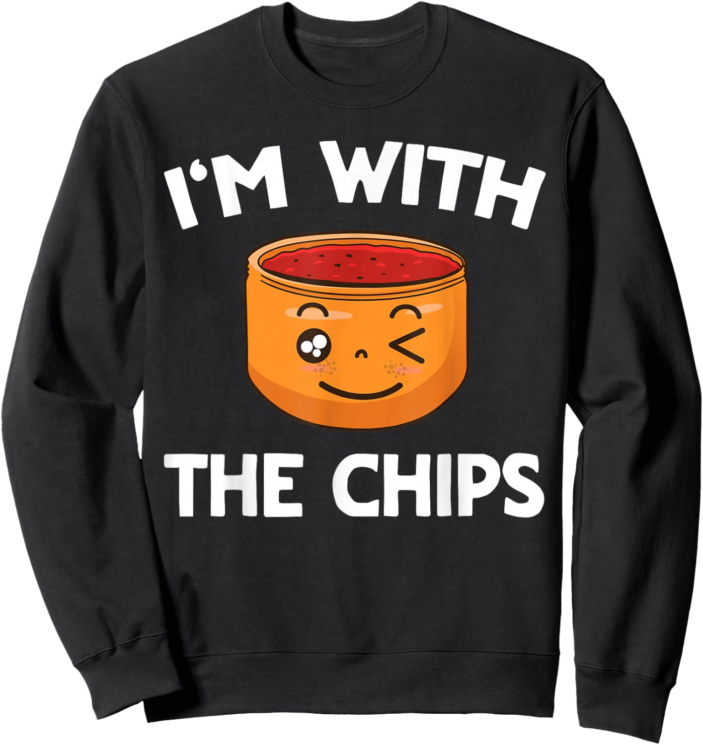 Chips & Salsa Matching His & Hers Couples Sweatshirt - Sweatshirt | Black
