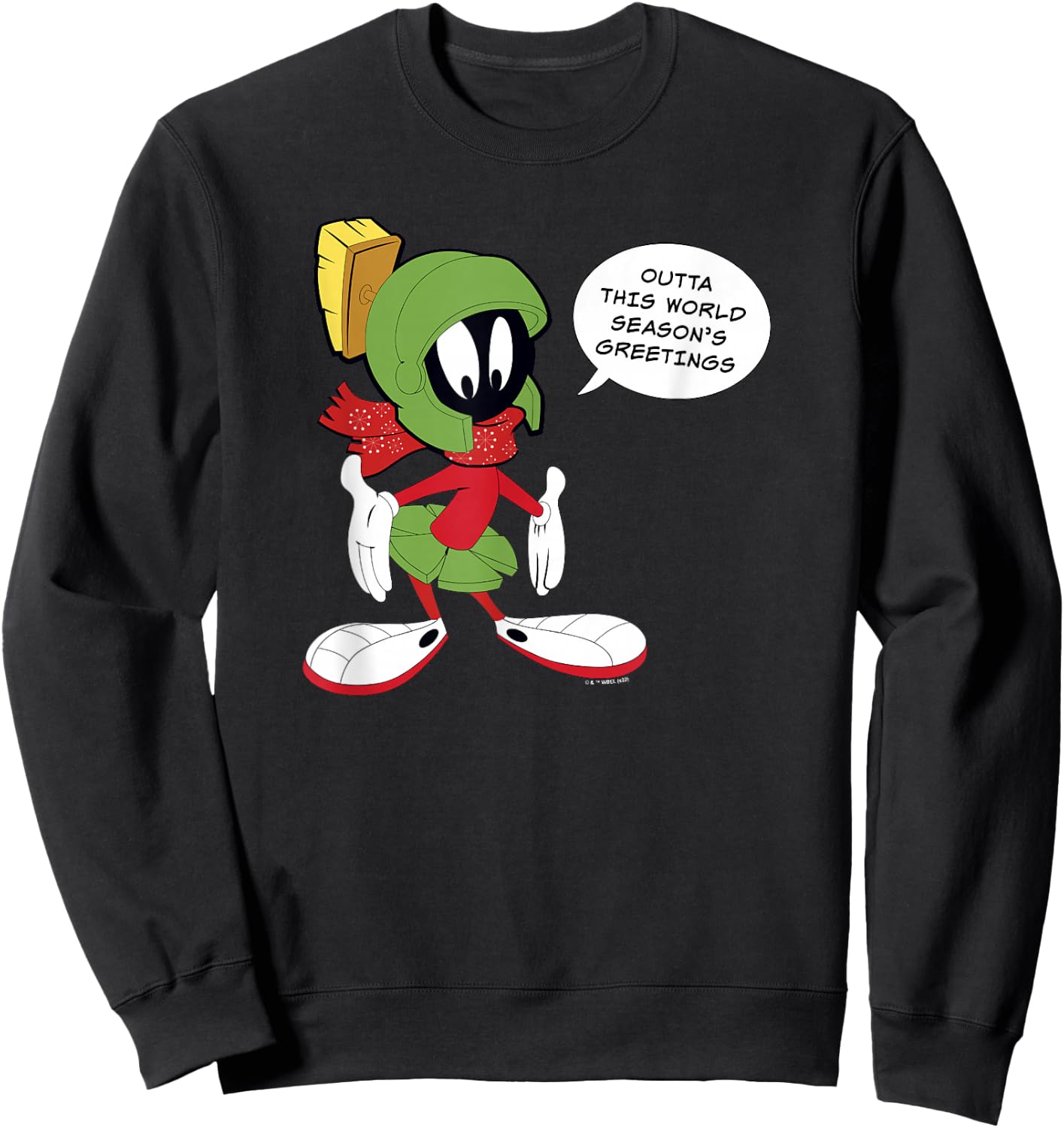 Looney Tunes Marvin Season's Greetings Christmas Sweatshirt - Sweatshirt | Black
