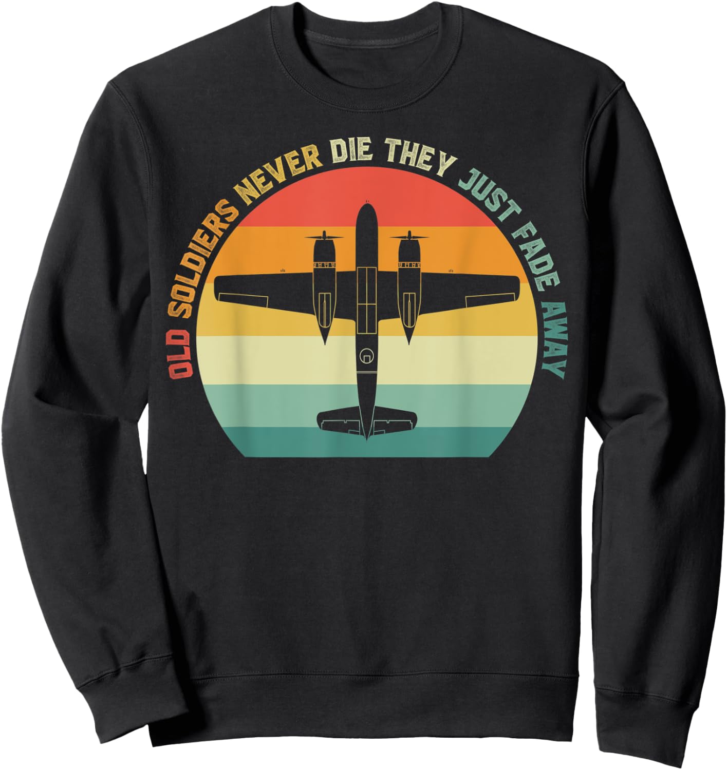 Douglas A-26 Invader World War 2 Bomber Airplane Aviation Sweatshirt - Sweatshirt | Black