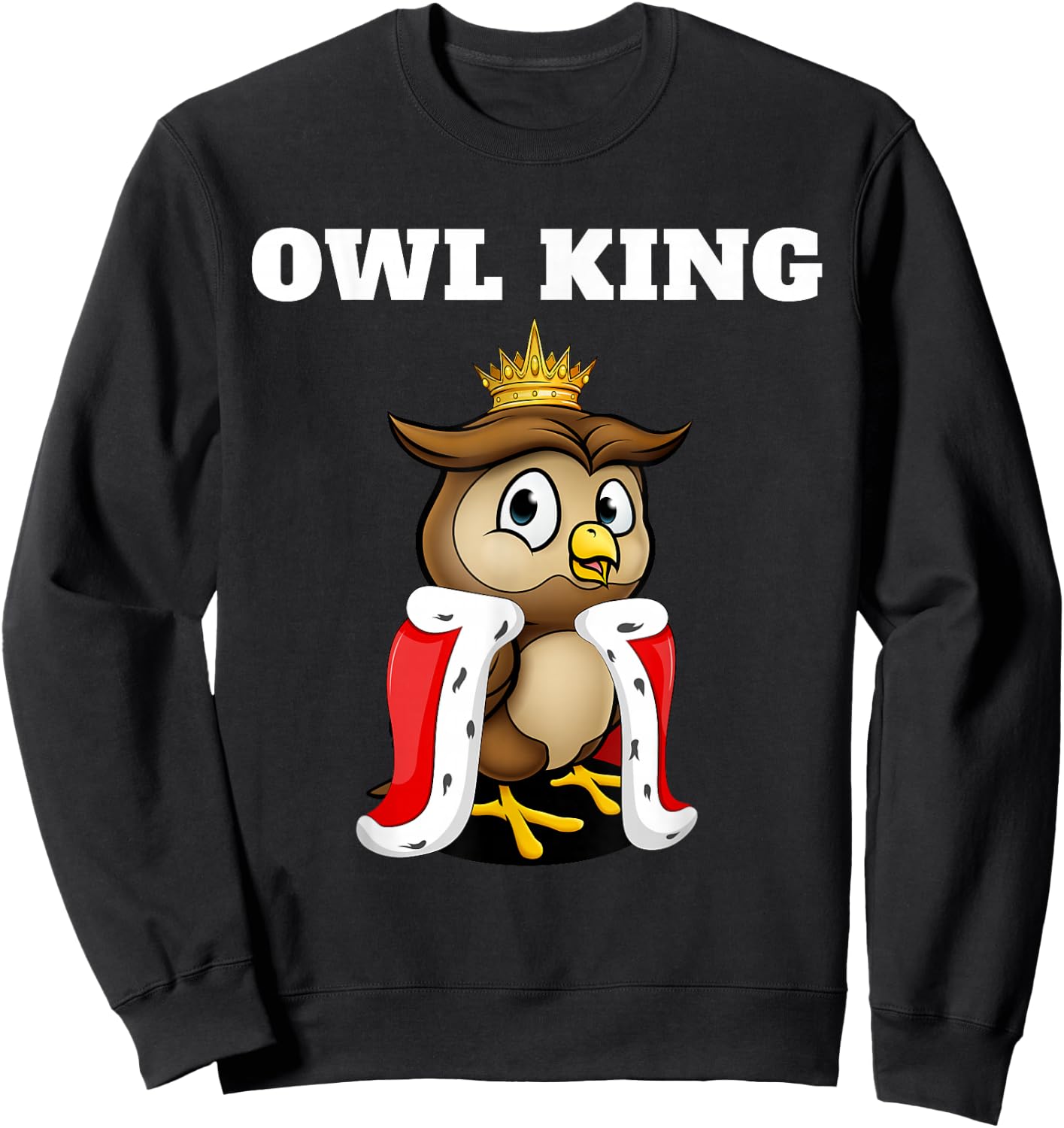 Owl King | Boys Owl | Owl Sweatshirt - Sweatshirt | Black