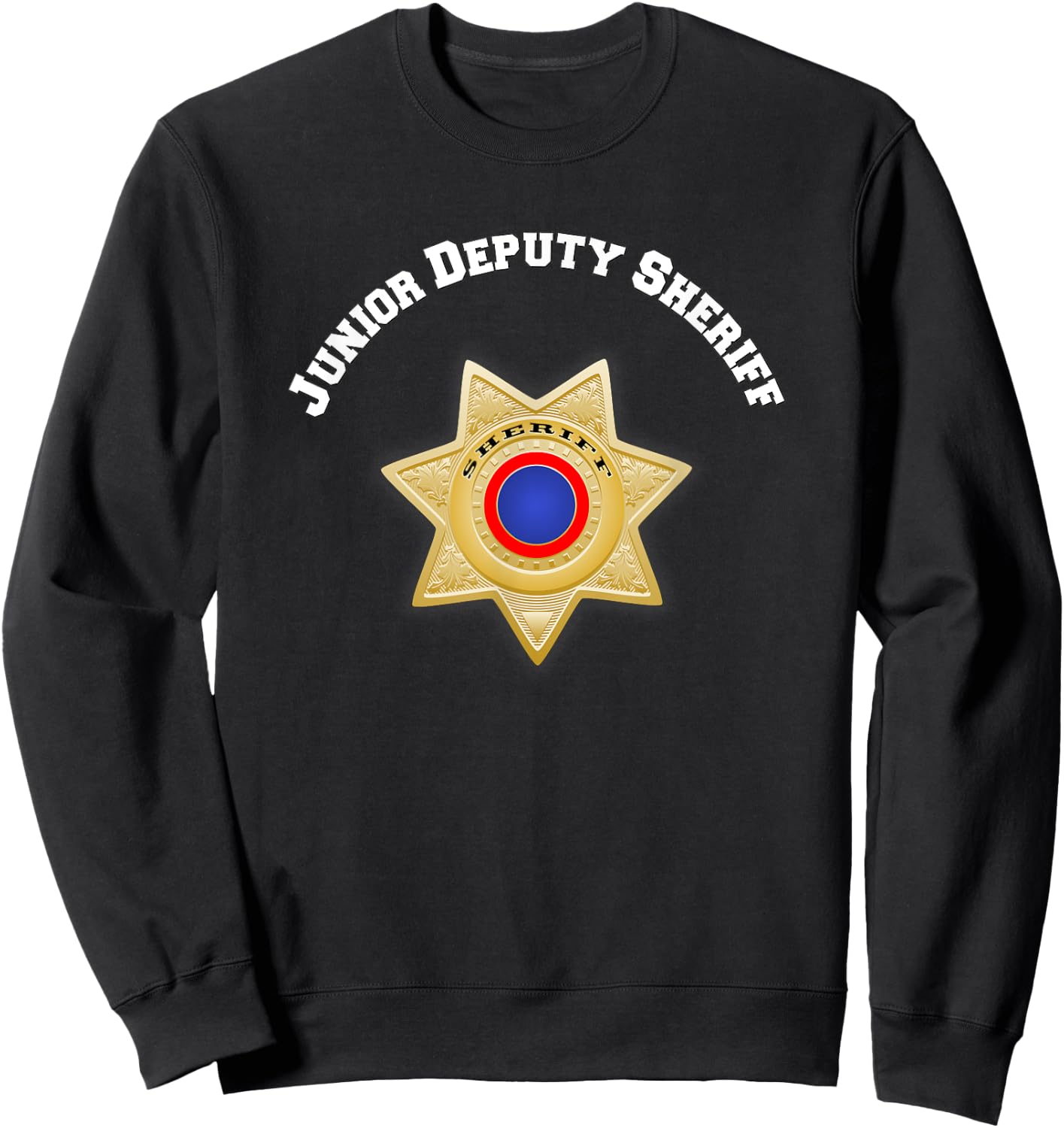 Sheriff Badge: Kids Sheriff Star Badge Junior Deputy T Shirt Sweatshirt - Sweatshirt | Black