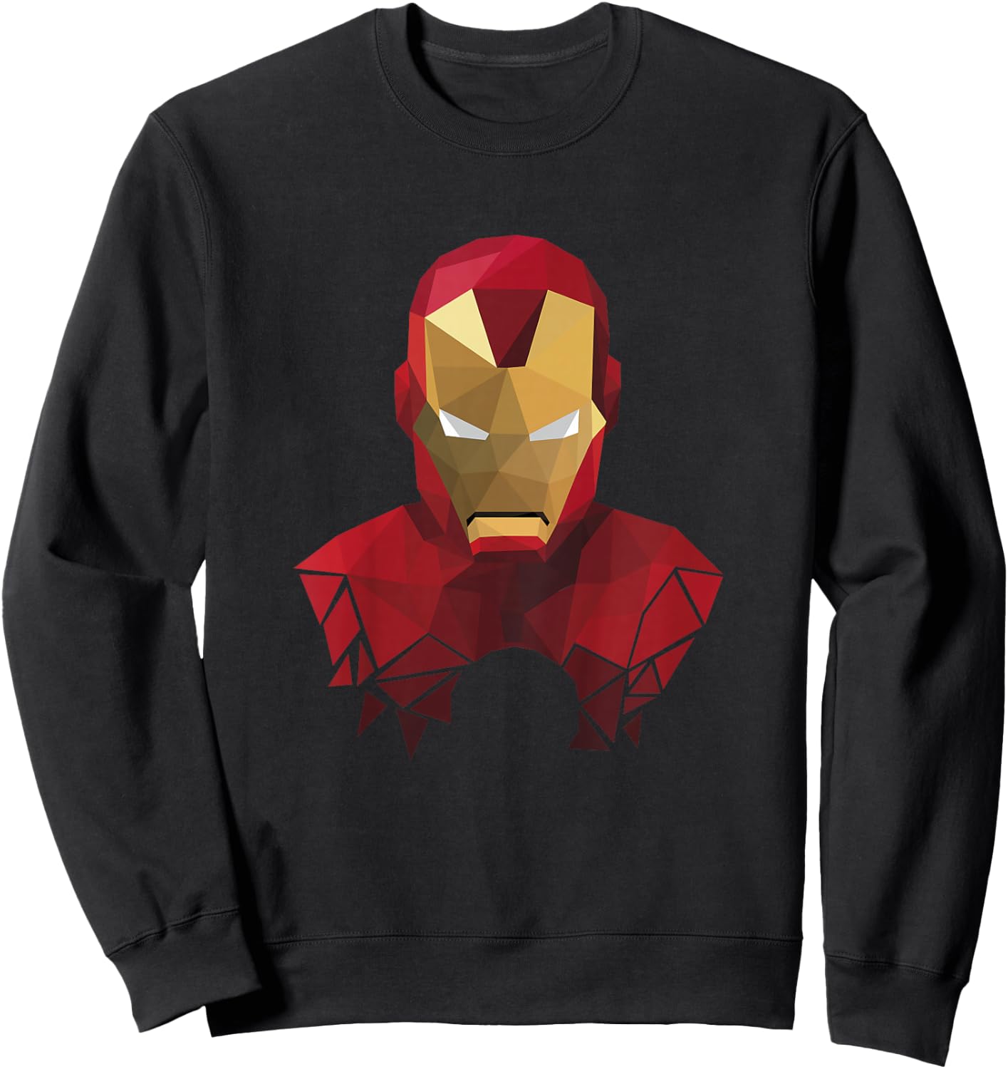 Kids Marvel Iron Man Geometric Prism Shape Art Kids Sweatshirt - Sweatshirt | Black