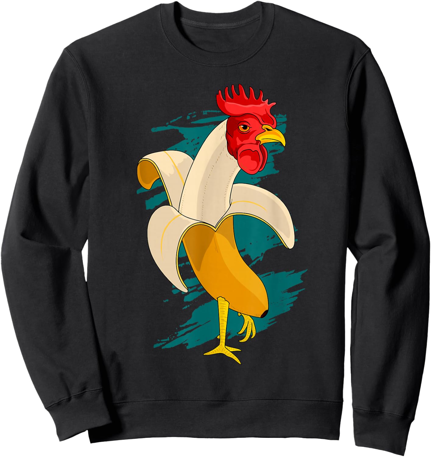 Chicken Banana Farming Chickens Sweatshirt - Sweatshirt | Black