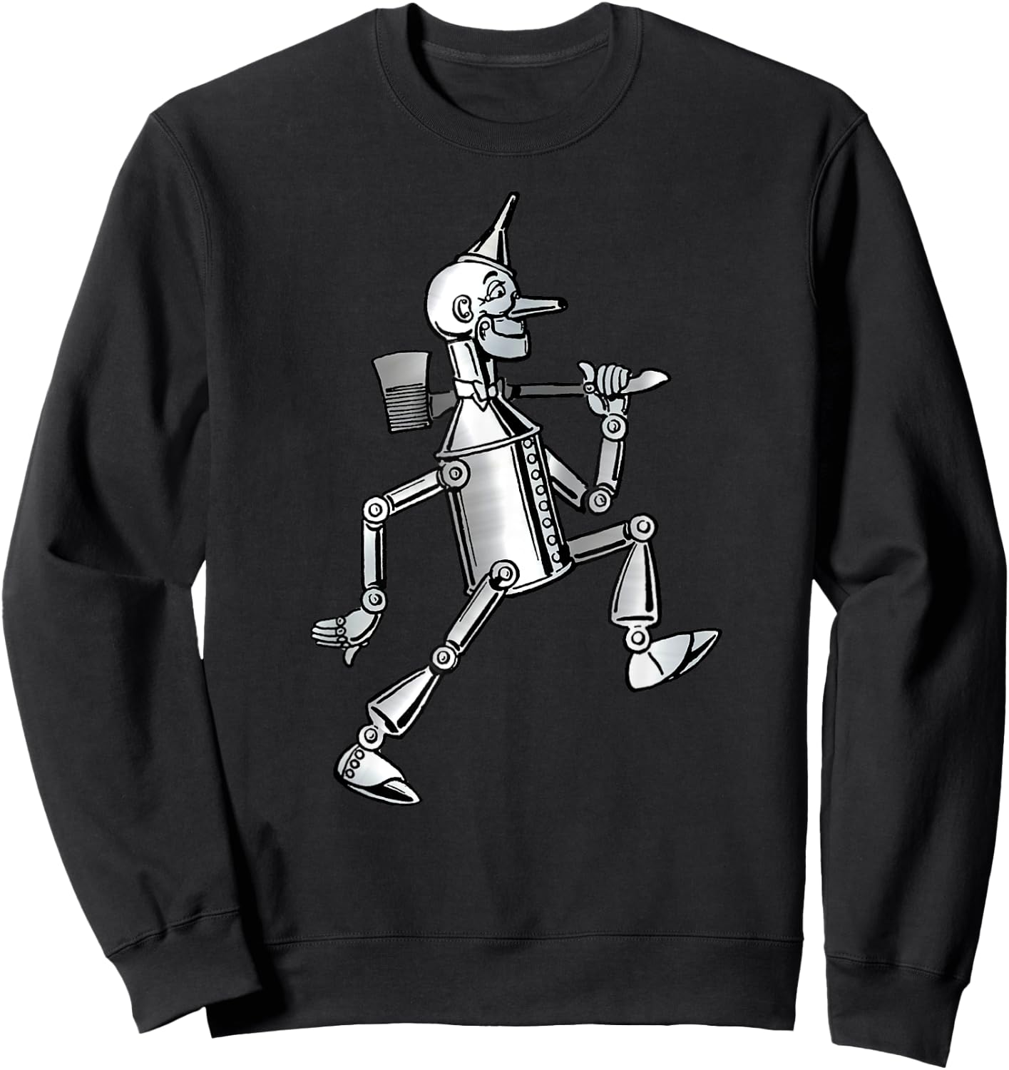 Tin Man Shirt - The Wizard Of OZ -Vintage Tin Man Sweatshirt - Sweatshirt | Black
