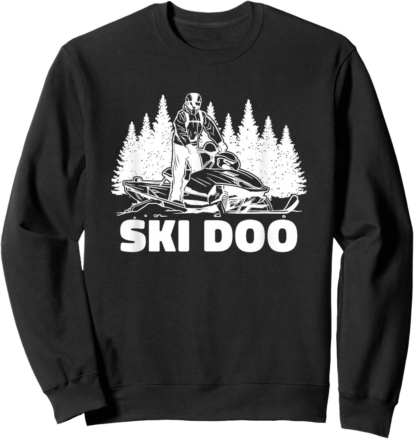 Snowmobiling Snow Machine Snowmobile - Ski Doo Sweatshirt - Sweatshirt | Black