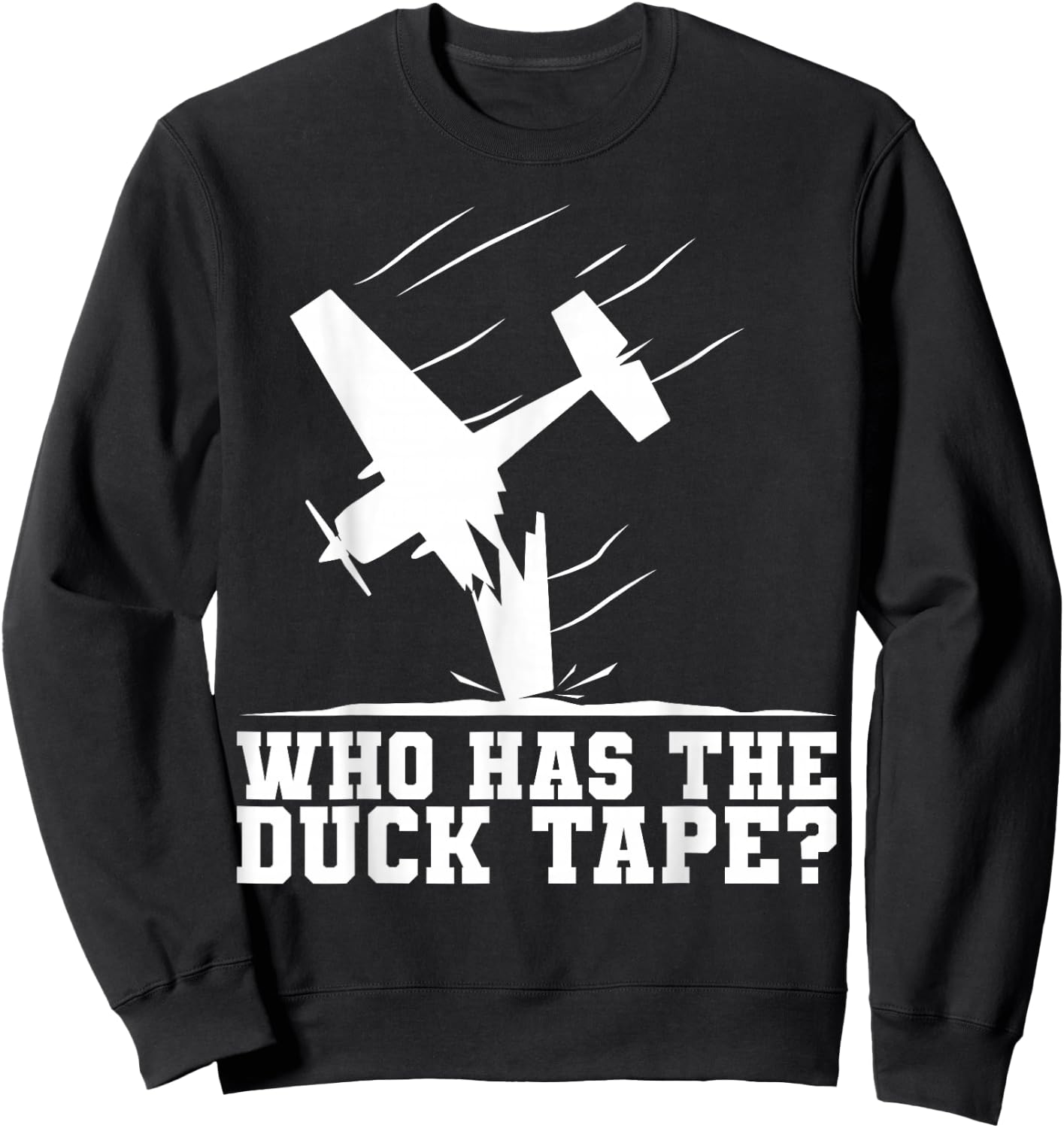 RC Airplane Crashed ElectronicIdea Battery Plane Aerodynamic Sweatshirt - Sweatshirt | Black