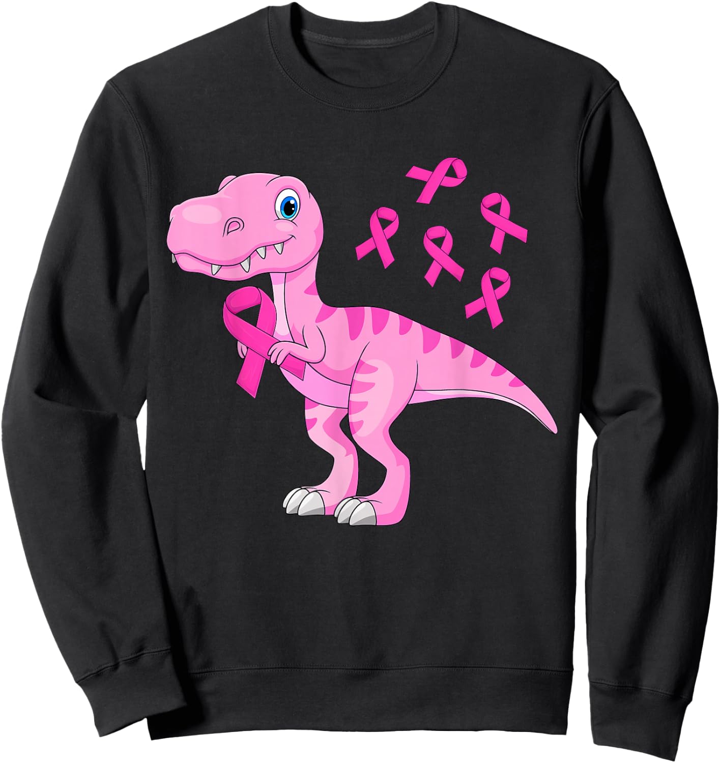 Breast Cancer Awareness Shirt Toddler Boys Pink Ribbon Kids Sweatshirt - Sweatshirt | Black