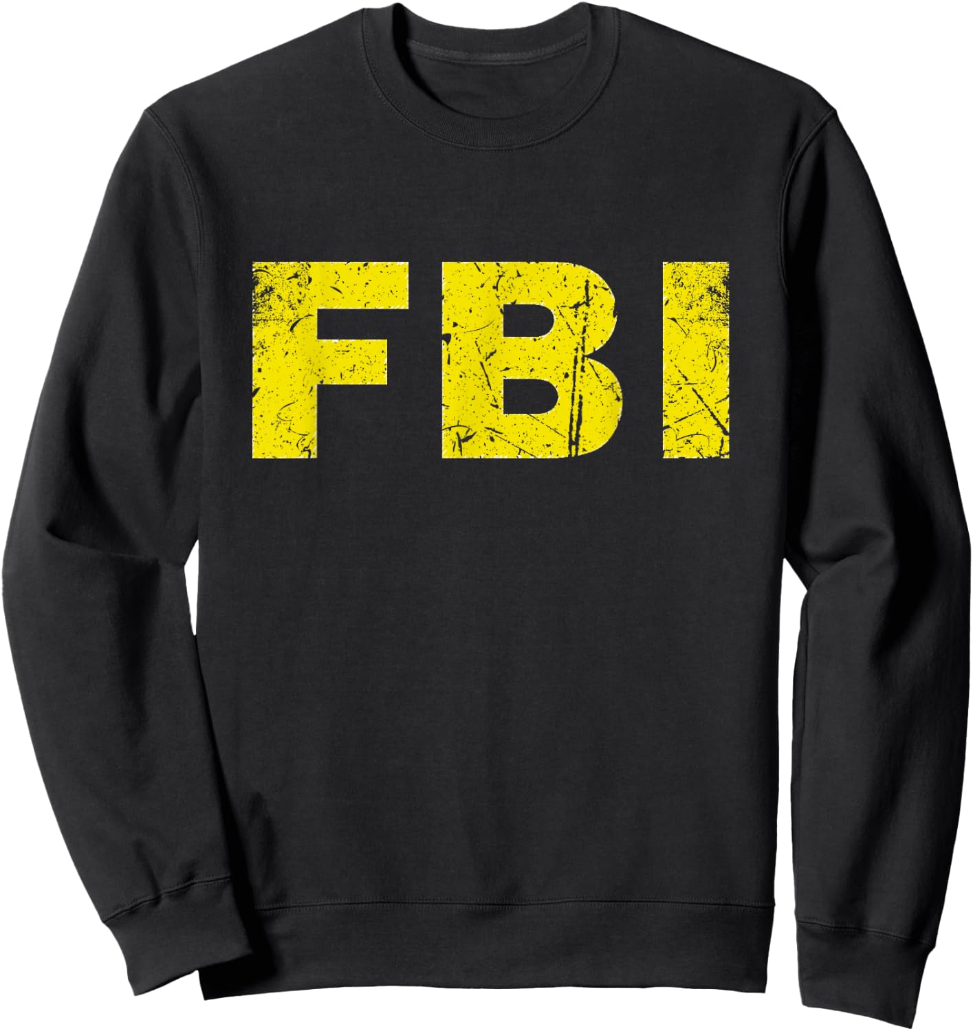 Federal Bureau of Investigation FBI Costume Distressed Sweatshirt - Sweatshirt | Black