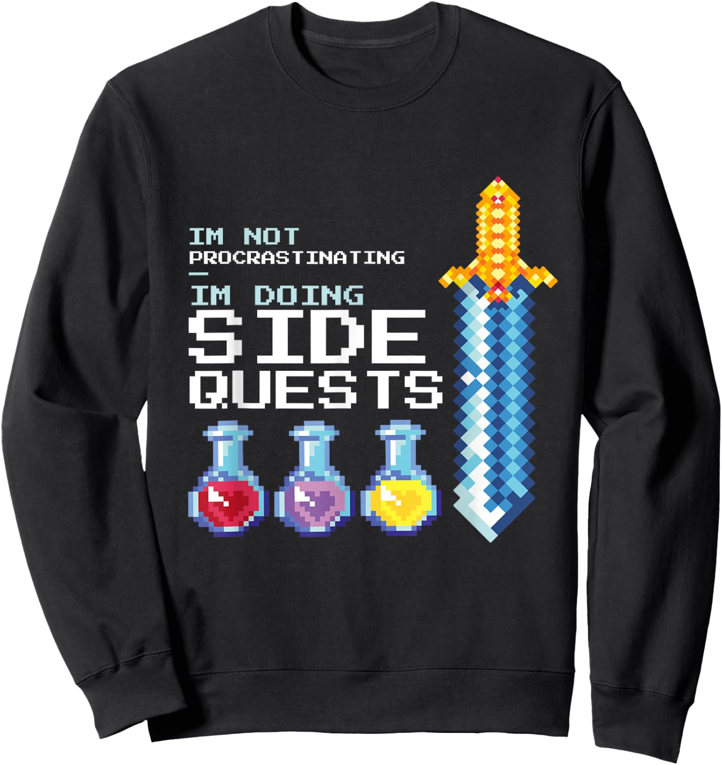 I'm not procrastinating i'm doing Side Quests MMOGA Games Sweatshirt - Sweatshirt | Black