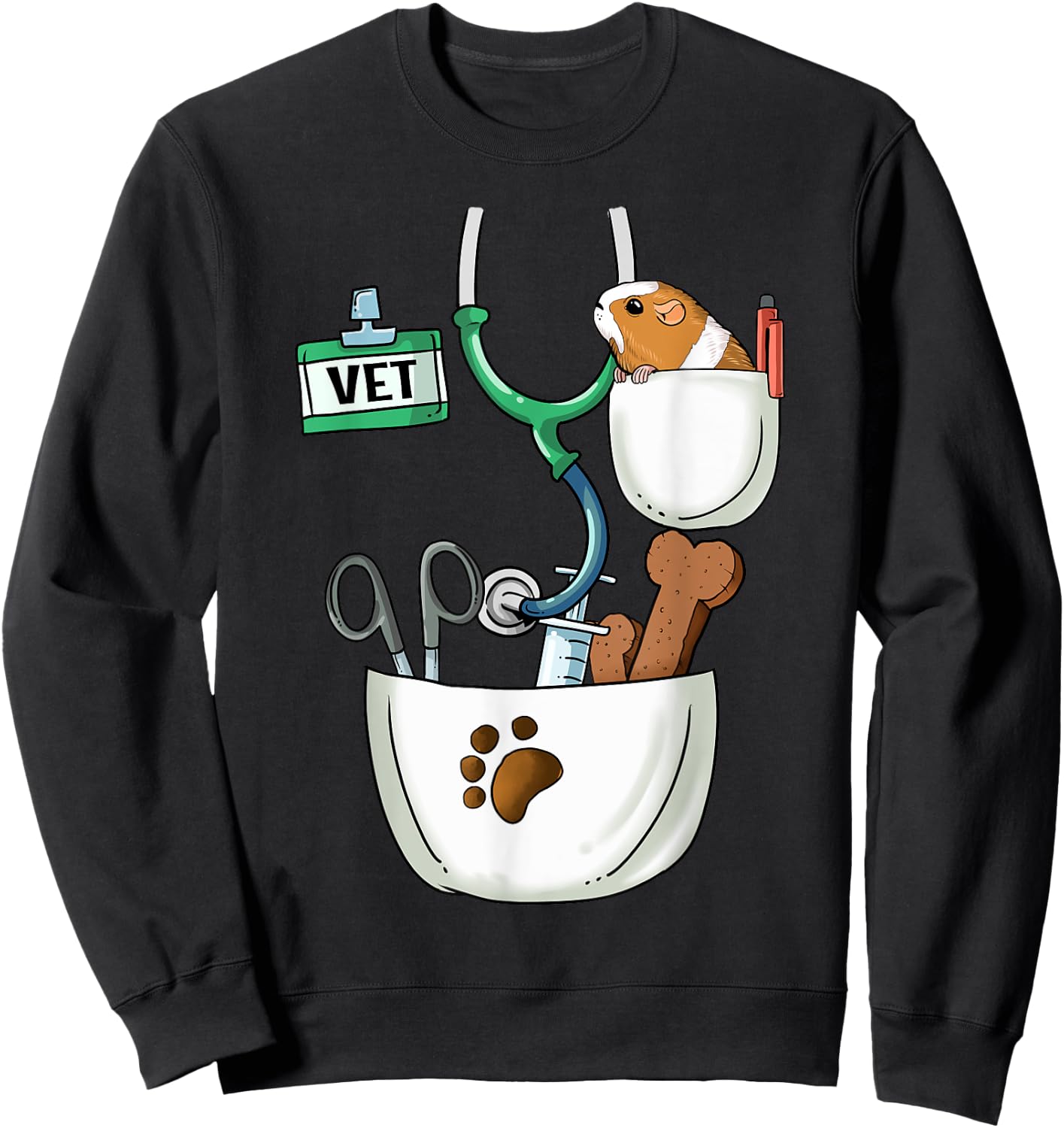 Veterinarian Halloween Costume Vet Tech Kids And Adult Sweatshirt - Sweatshirt | Black
