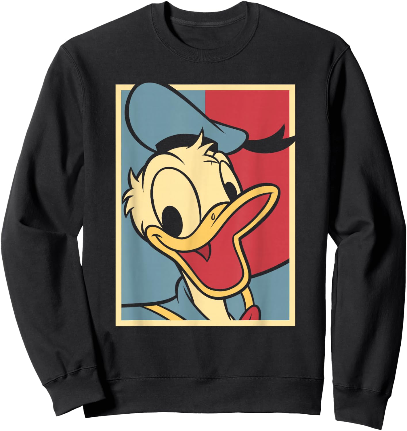 Disney Mickey Classic Donald Duck Big Face 4th of July Sweatshirt - Sweatshirt | Black