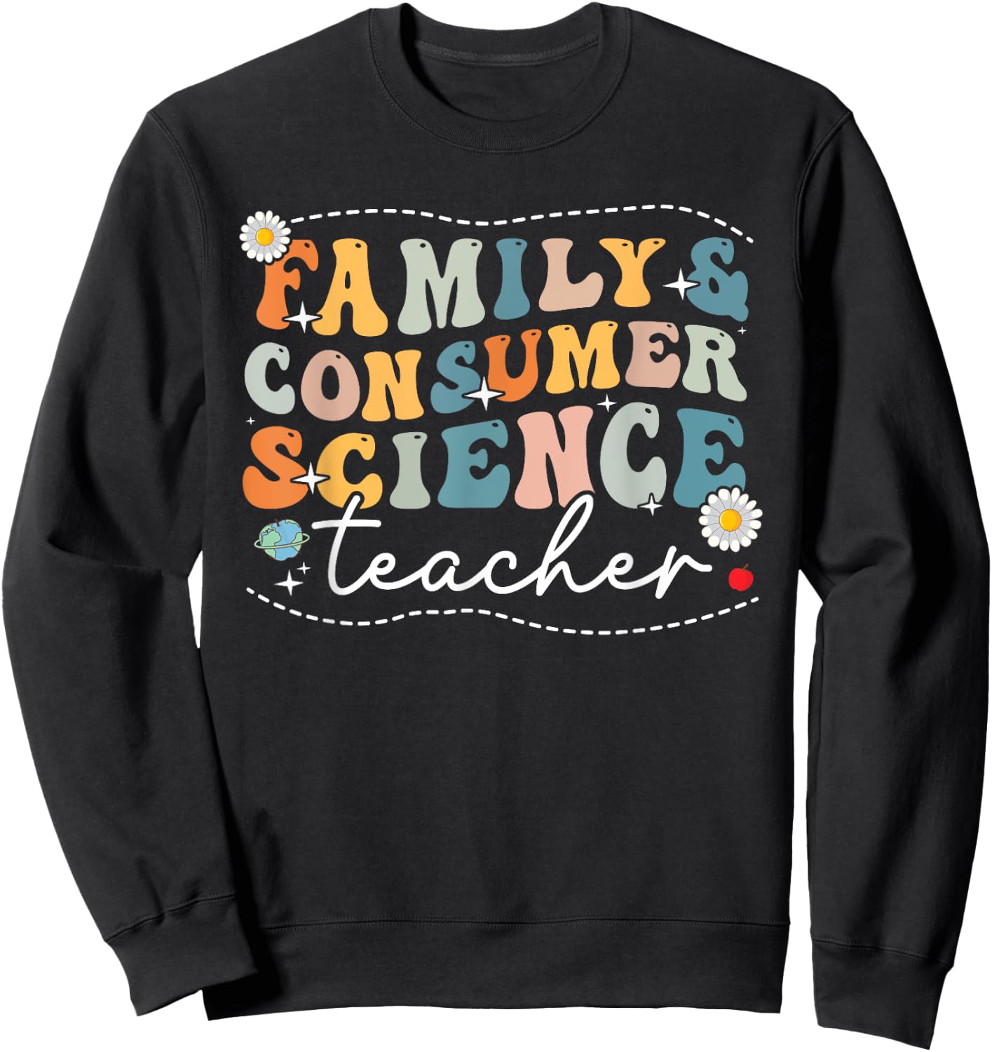 Back To School Family and Consumer Science Facs Cute Teacher Sweatshirt - Sweatshirt | Black