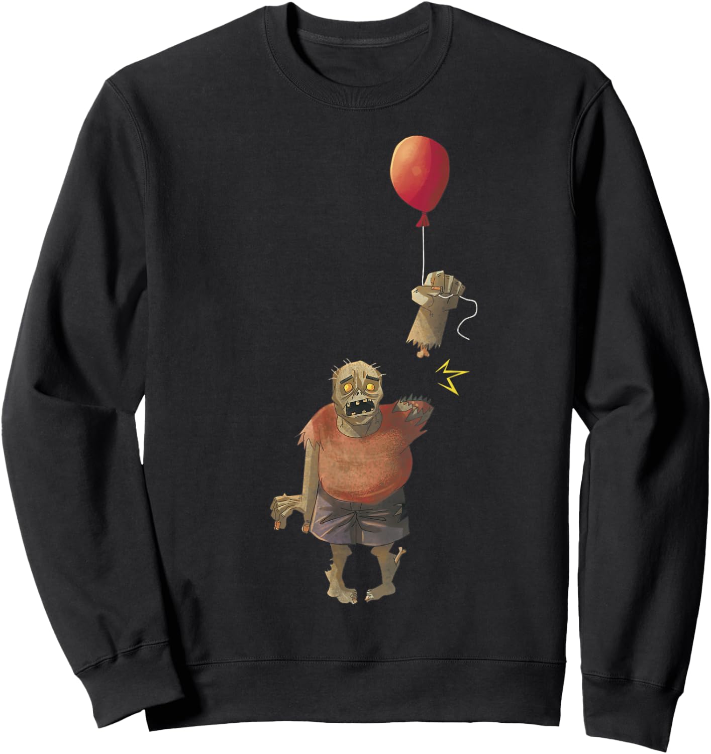 Zombie Birthday Party Shirt Funny Balloon Halloween Costume Sweatshirt - Sweatshirt | Black
