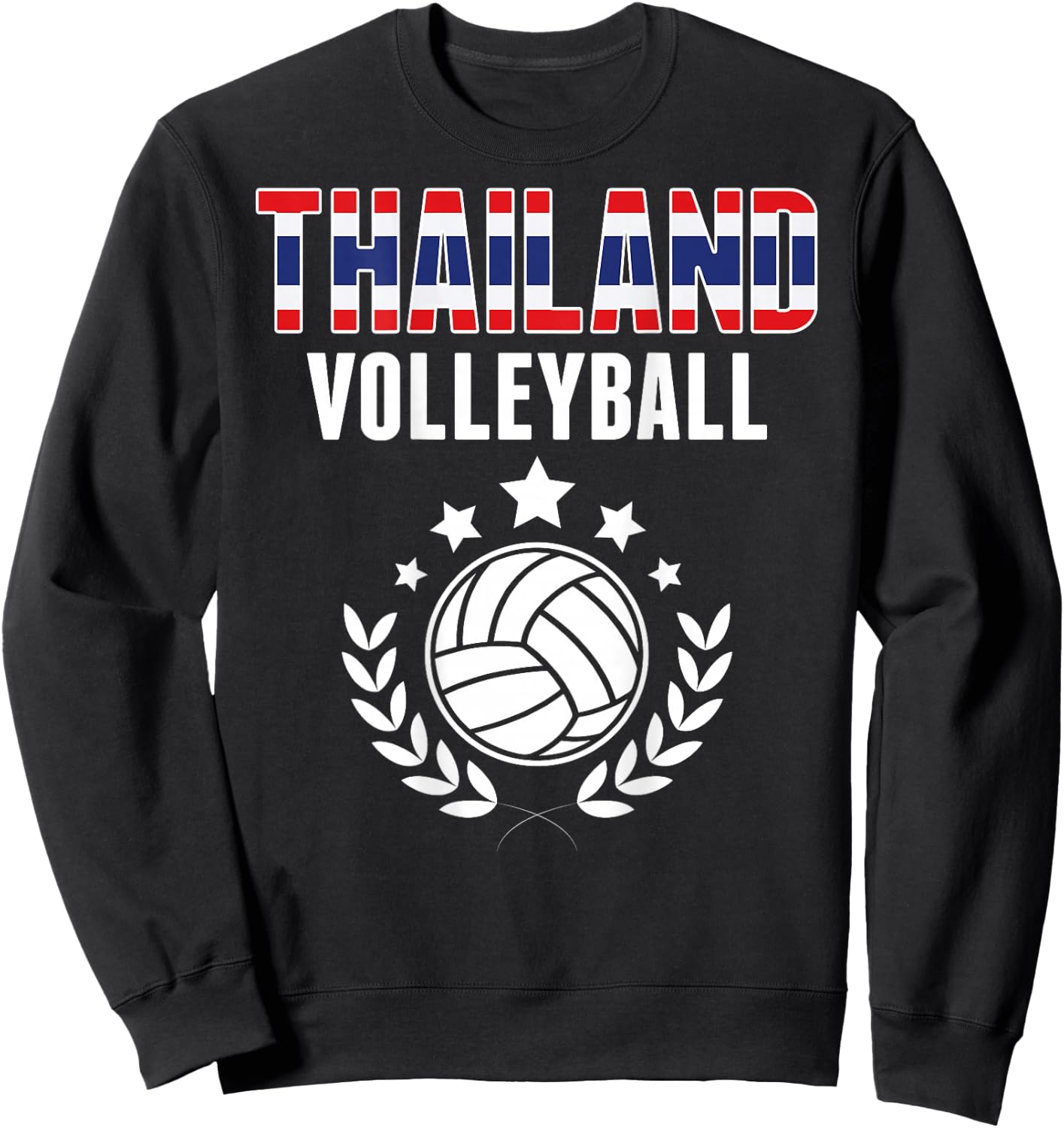 Thailand Volleyball Lovers Jersey - Thai Flag Summer Sports Sweatshirt - Sweatshirt | Black